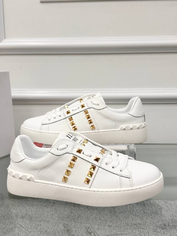 Gold Taş Detaylı Beyaz Erkek Deri Sneaker