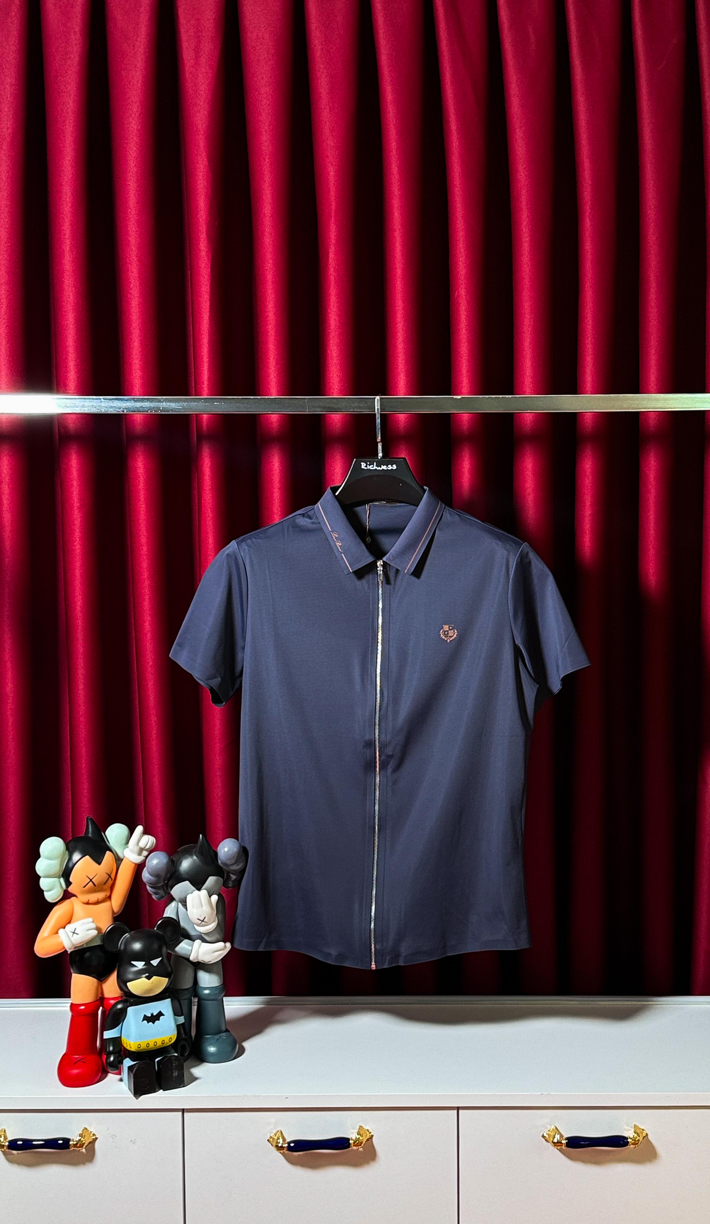 İthal Fermuarlı Nakış Logo Detaylı Polo T-shirt