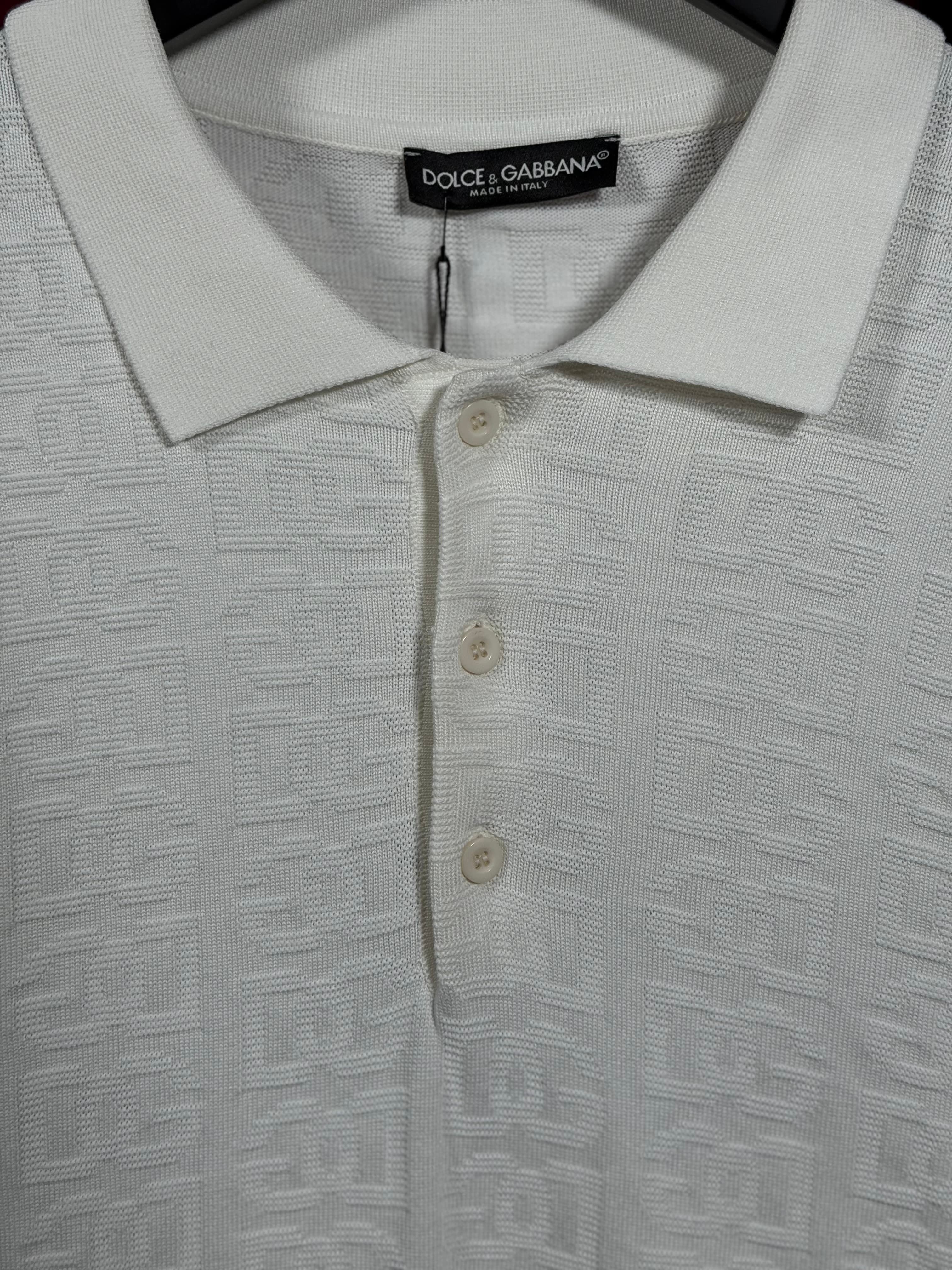 Monogram Logo Detaylı Erkek Triko Polo Kazak