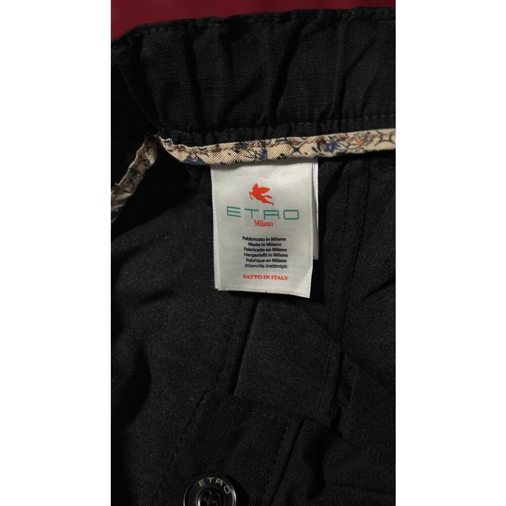 Siyah Keten Pantalon