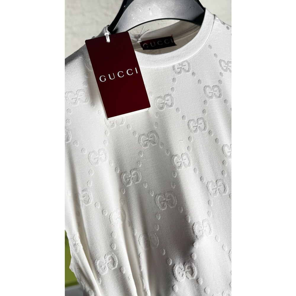 Monogram Detaylı Erkek Beyaz T-shirt