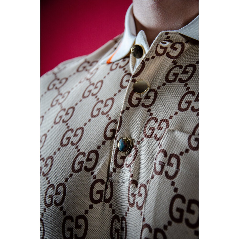 Monogram Detaylı Erkek Polo T-shirt