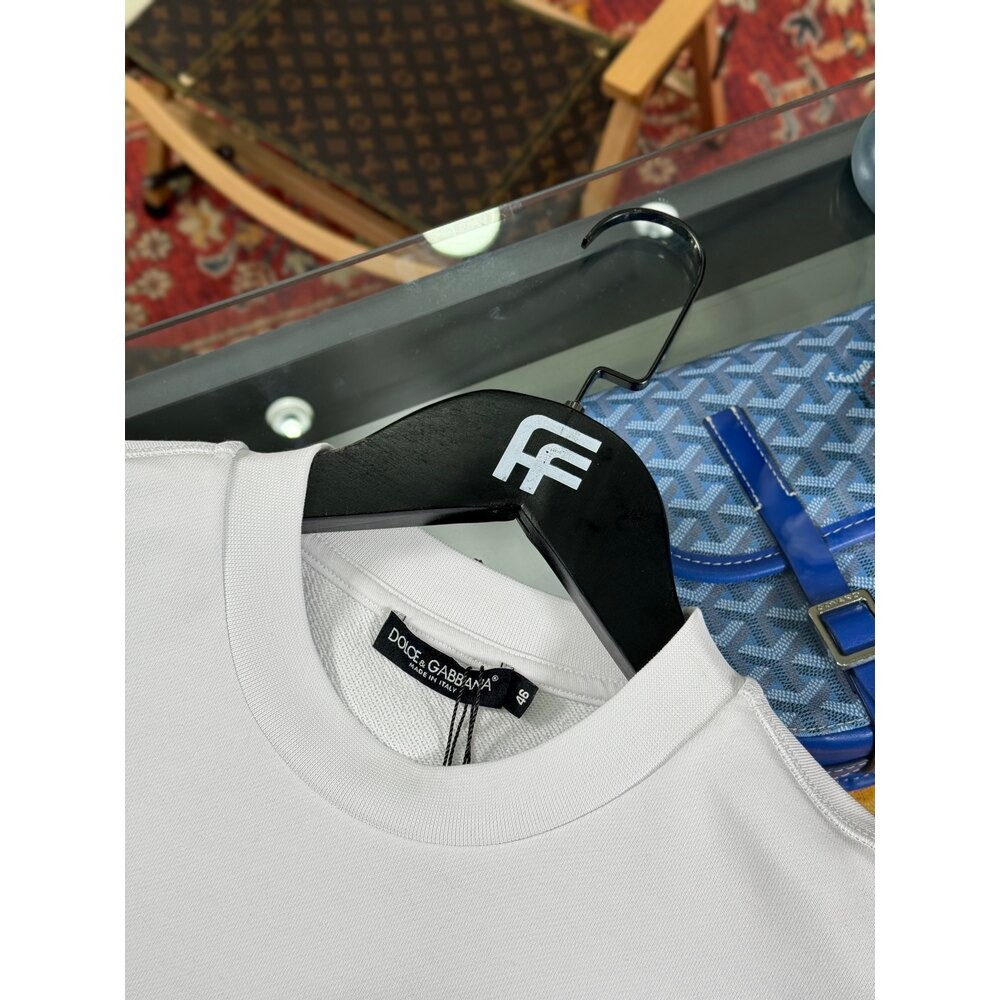 Metal Plaka Logolu Erkek Beyaz Sweatshirt