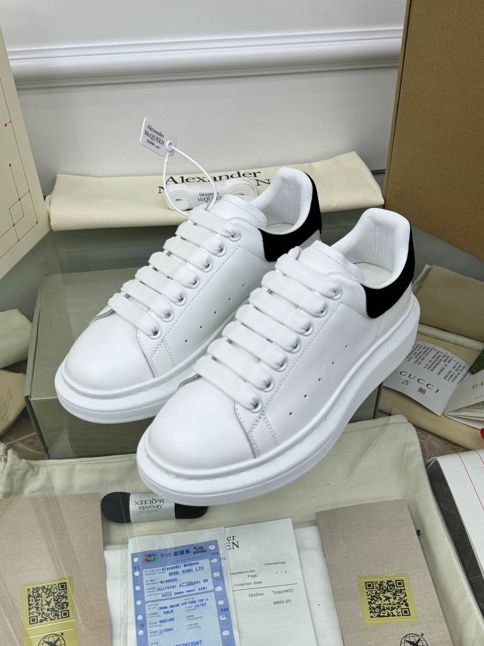 Oversize Süet Detaylı Beyaz Erkek Deri Sneaker