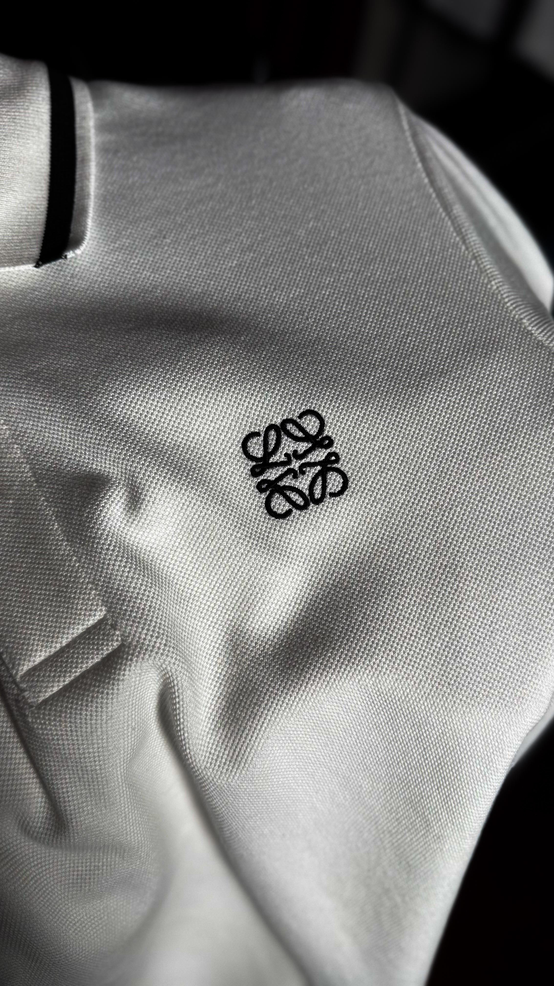 Nakış Logo Detaylı Beyaz Erkek Polo T-shirt