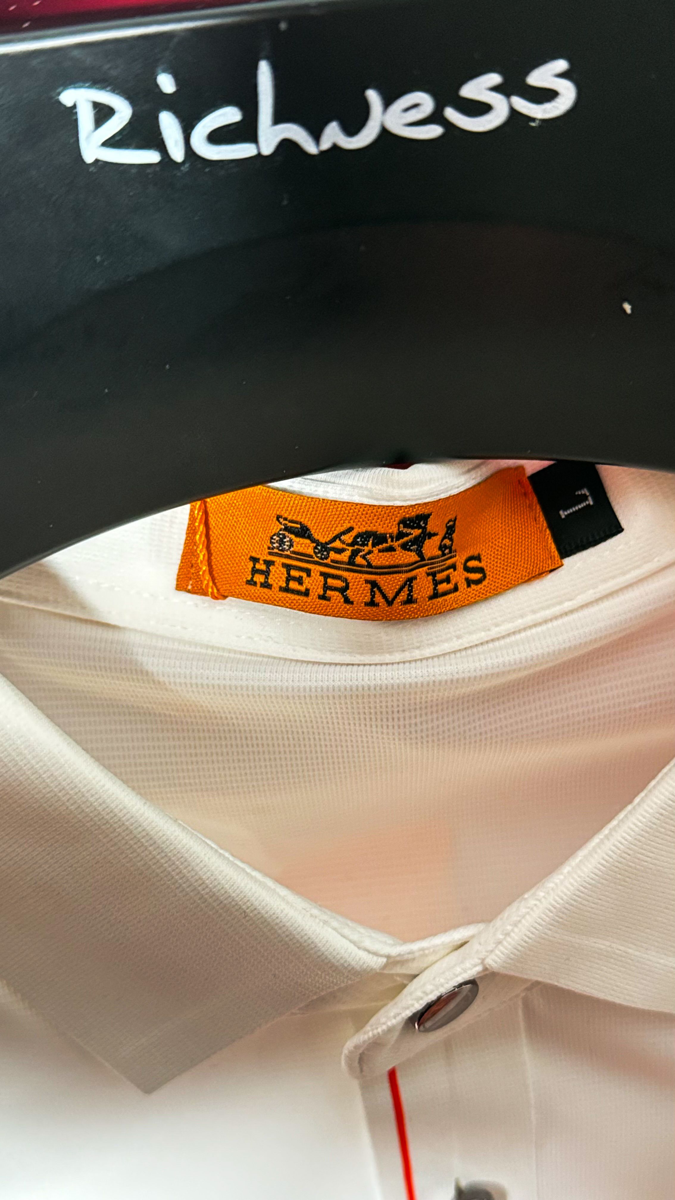 İthal Logo Detaylı Beyaz Polo Yaka T-shirt