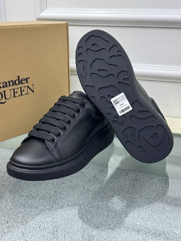 Oversize Siyah Erkek Deri Sneaker