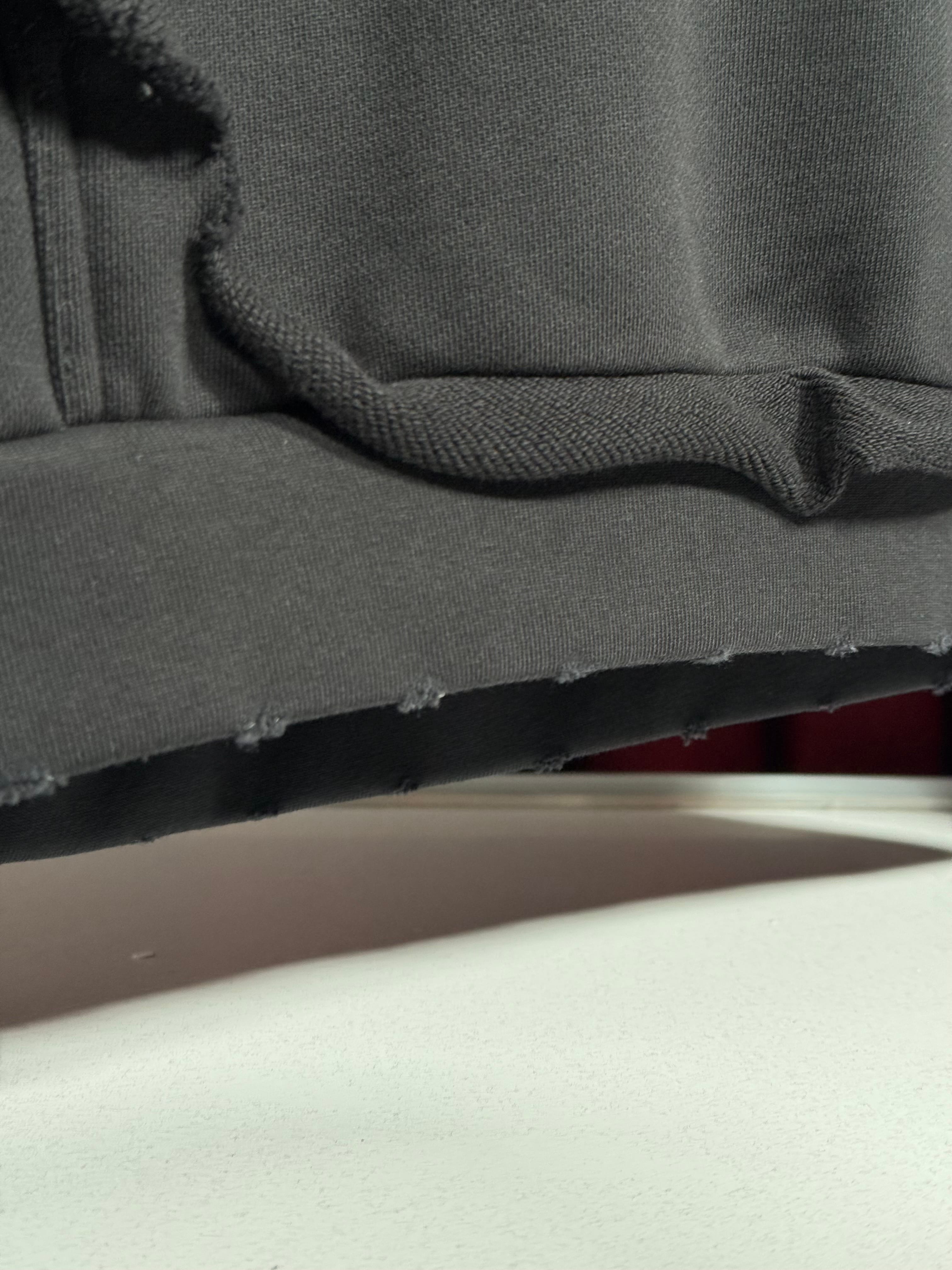 Kapşonlu Baskı Detaylı Siyah Erkek Sweatshirt