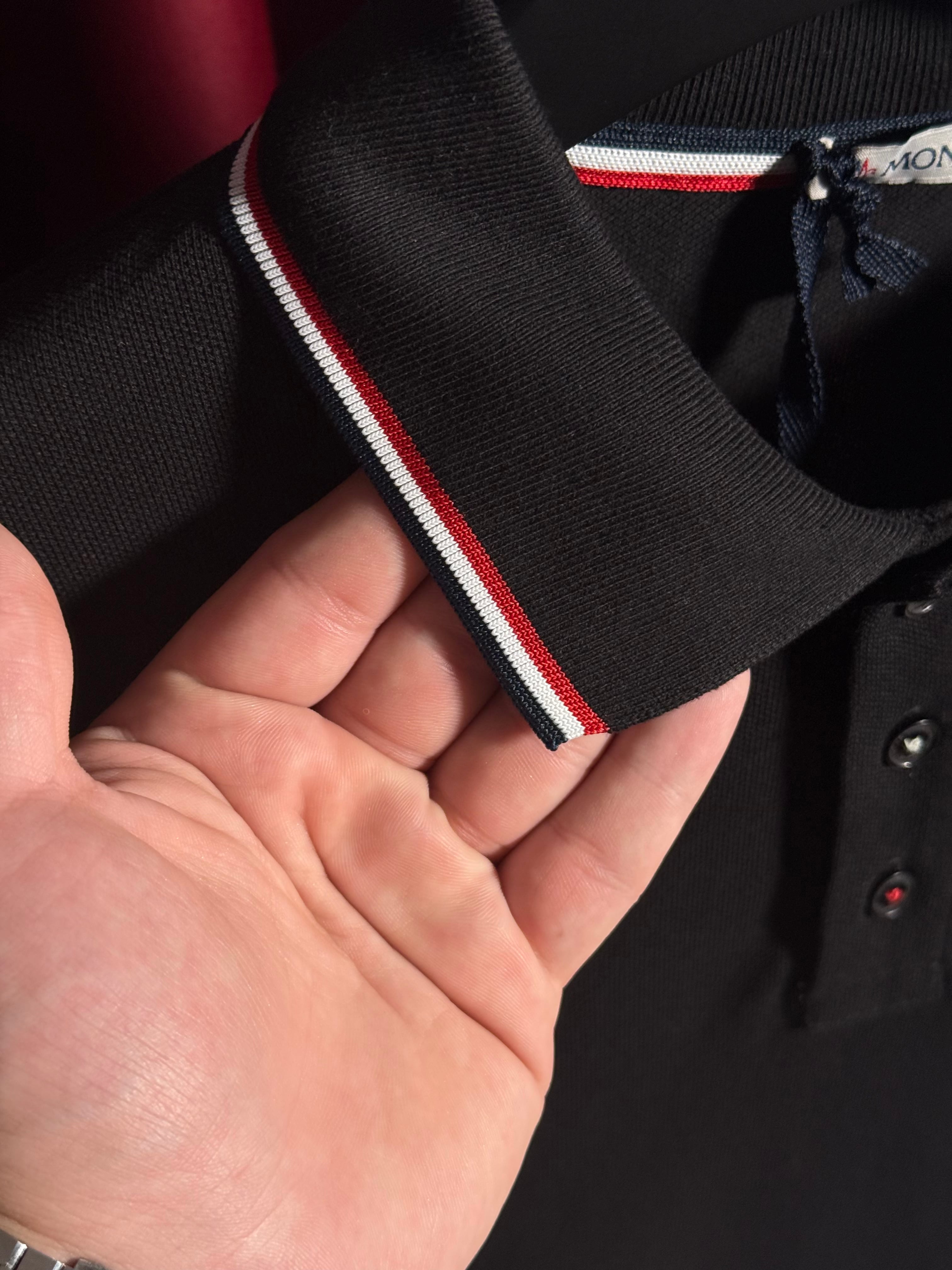Logo Detaylı Siyah Erkek Polo Yaka T-shirt