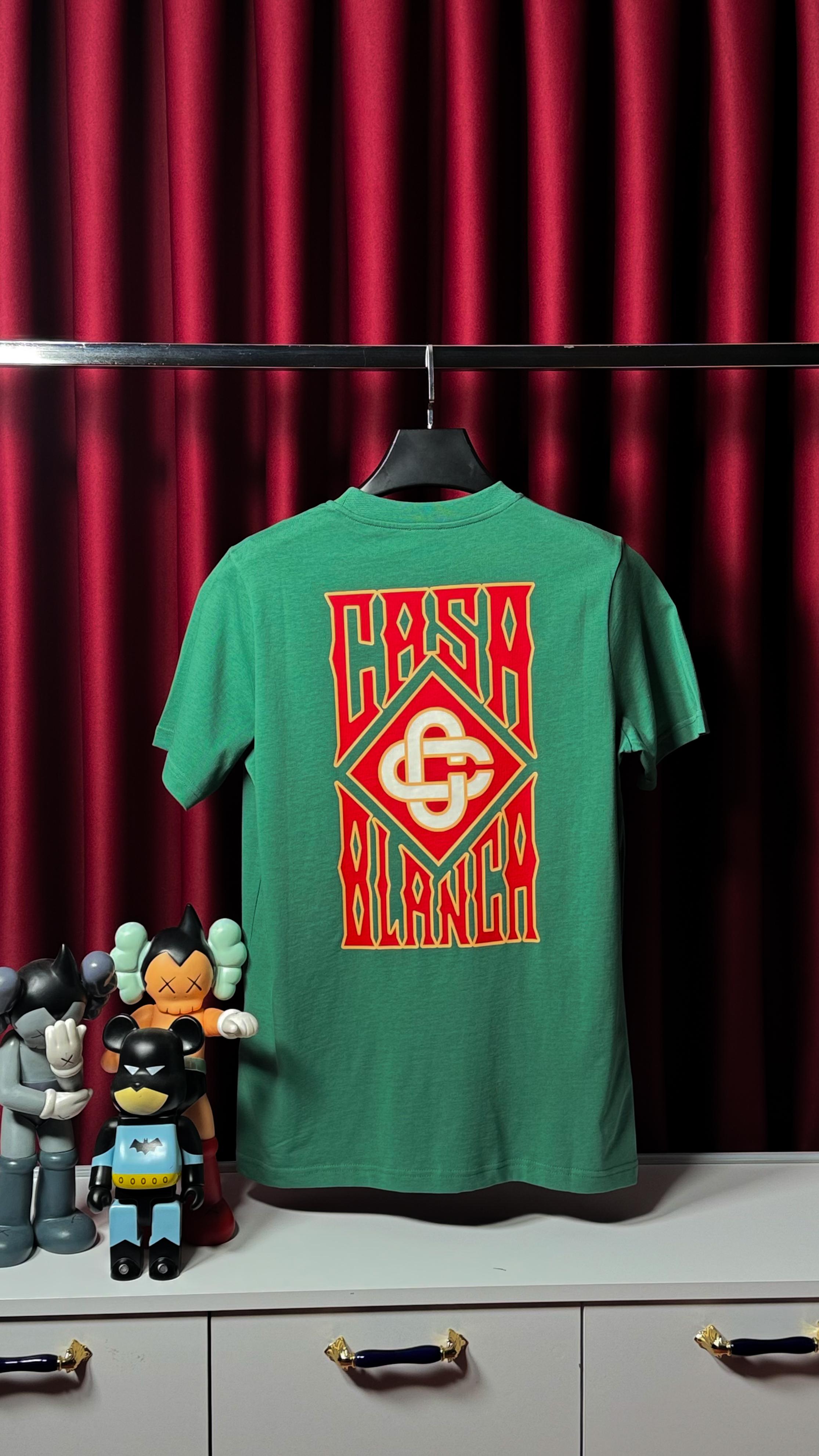 Ön Ve Arka Logo Detaylı Yeşil Erkek T-shirt