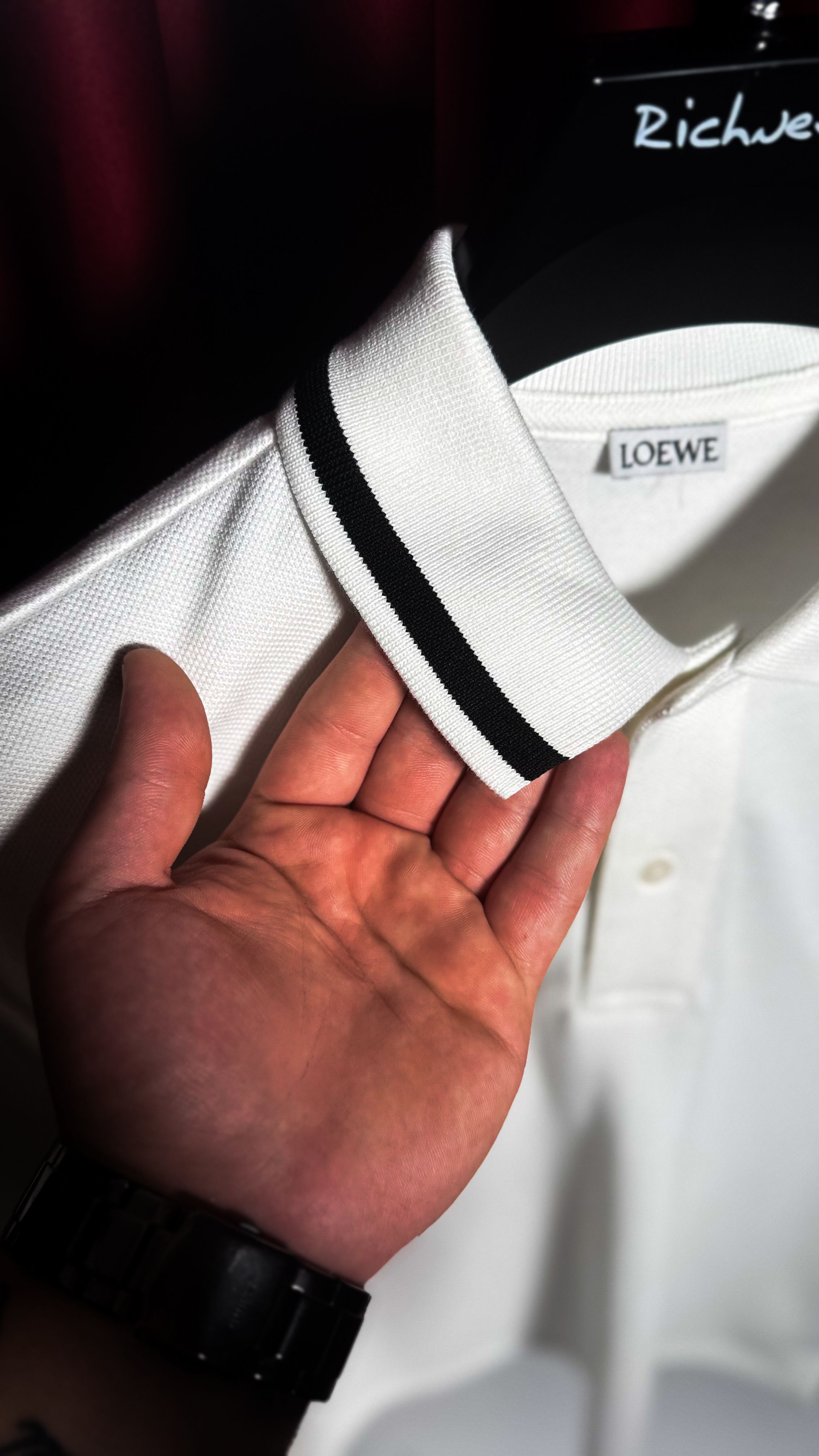 Nakış Logo Detaylı Beyaz Erkek Polo T-shirt