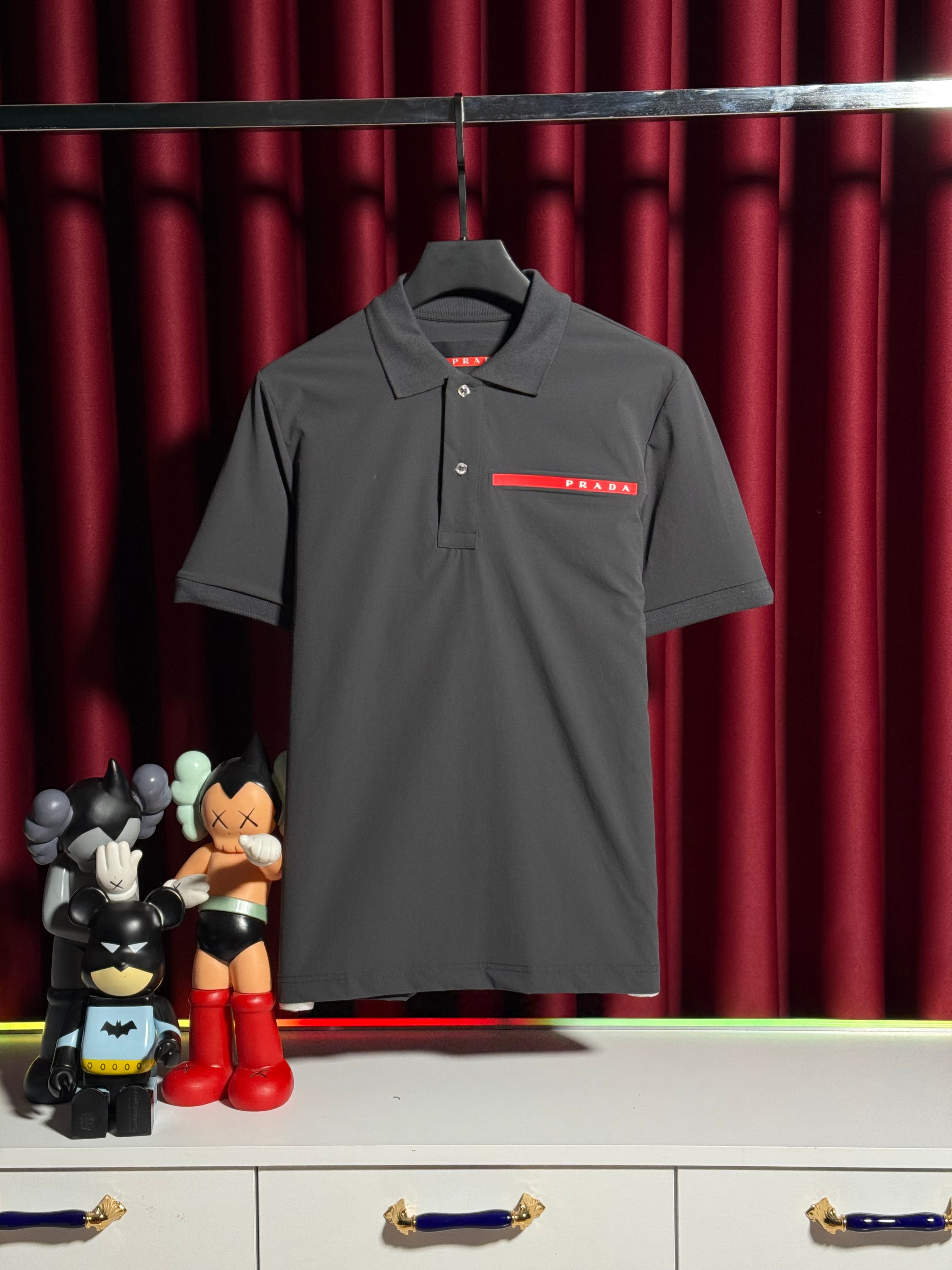 İthal Kırmızı Logo Detaylı Polo T-shirt