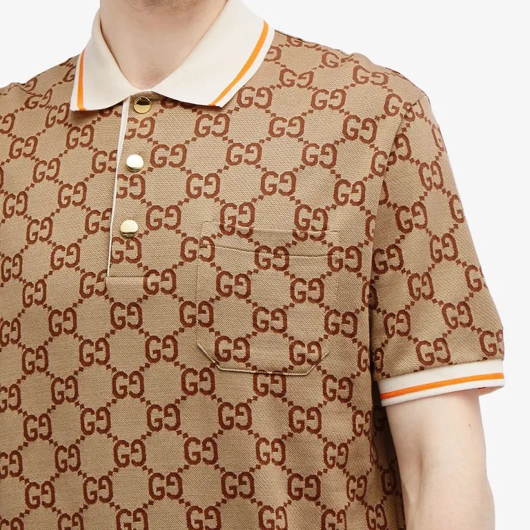 Monogram Detaylı Erkek Polo T-shirt
