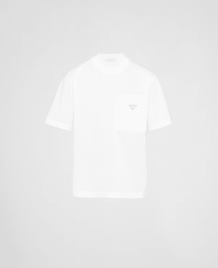Paraşüt Cep Detaylı Beyaz Erkek T-shirt NW