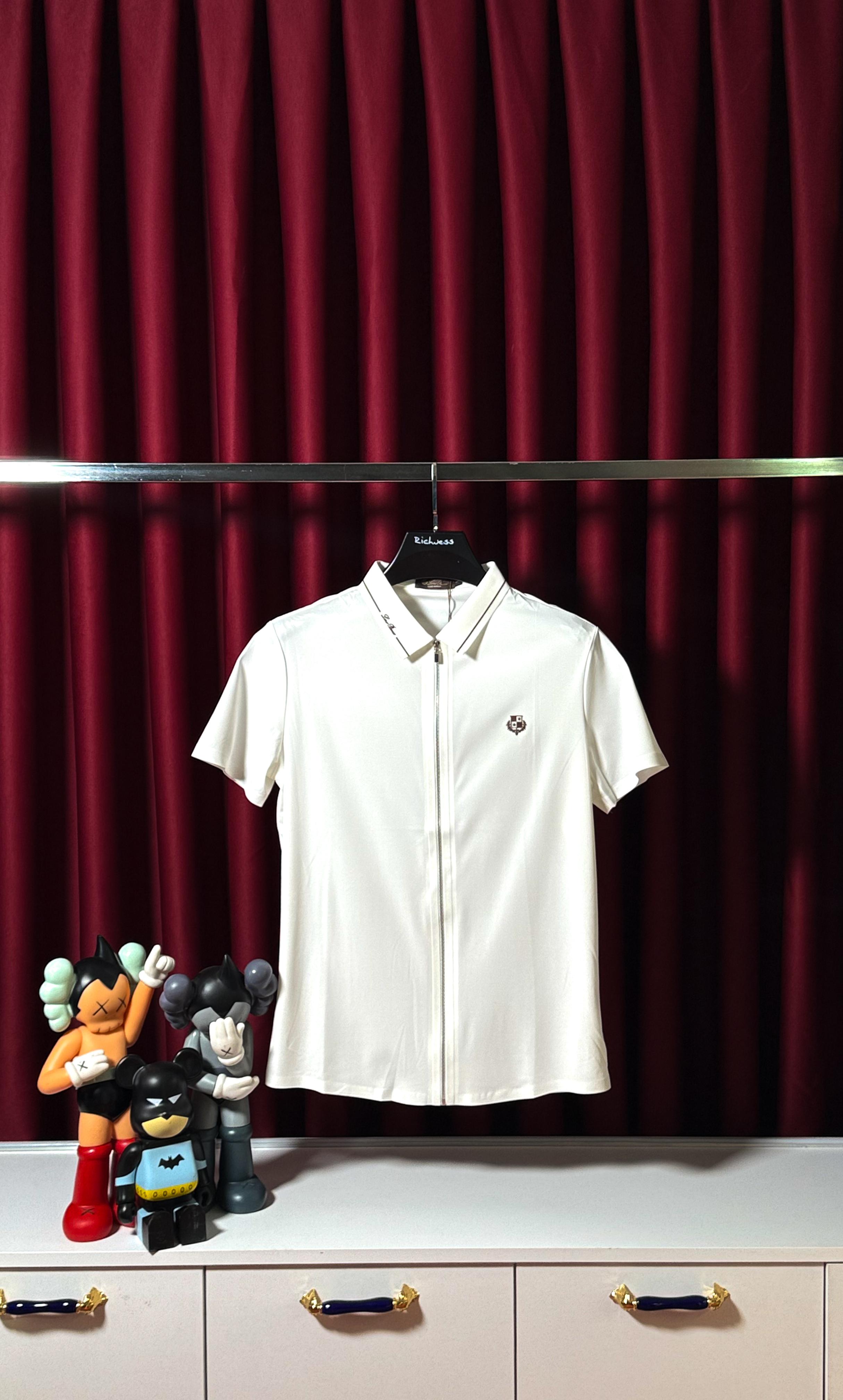 İthal Fermuarlı Nakış Logo Detaylı Polo T-shirt