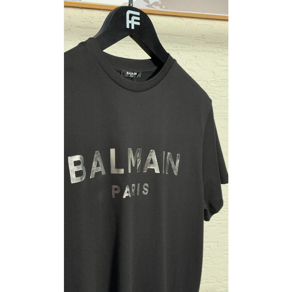 Gümüş Logo Baskılı Erkek T-shirt
