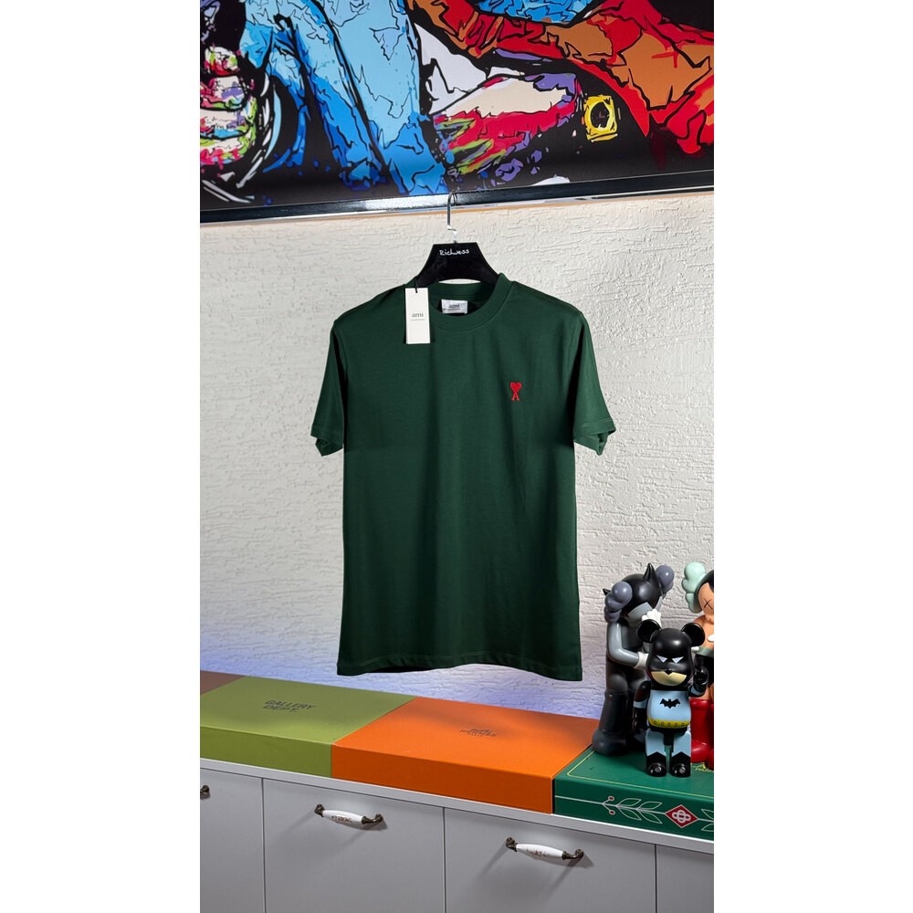 Yeşil Nakış Logo Detaylı Erkek T-shirt