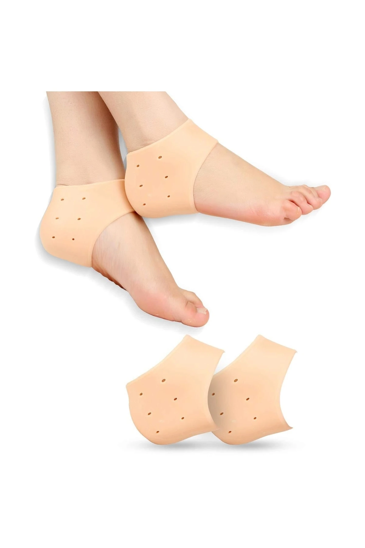 Silikon Topuk Çorabı Topuk Dikeni Topuk Çatlağı Önleyici (1 Çift)