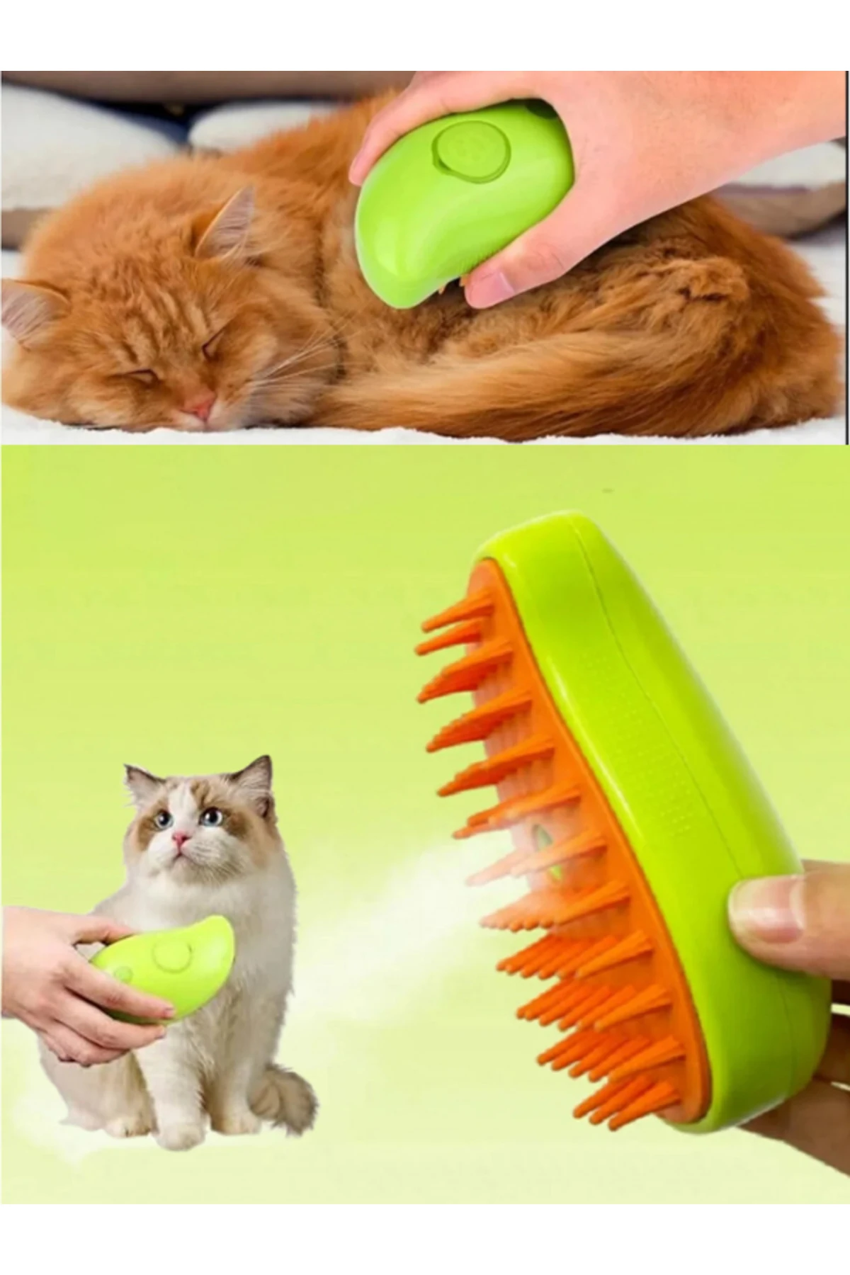 Kedi Köpek Buharlı Tarak Şarjlı Buharlı Tüy Toplama Tarak Buharlı Tüy Yumuşatma Tarak