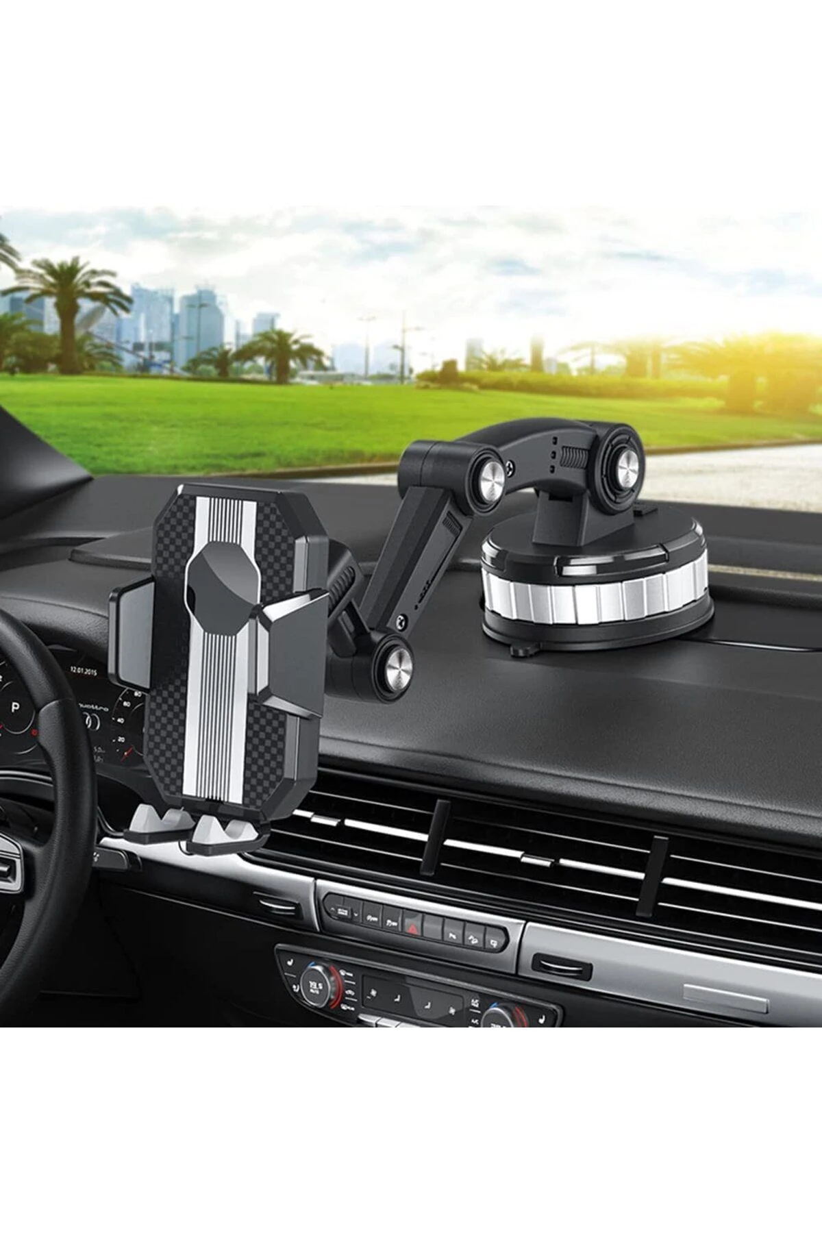 Araç içi Vantuzlu Telefon Tutucu Ayarlanabilir Uzayabilen 360 Dönebilen Vantuzlu Cam Torpido Tutucu