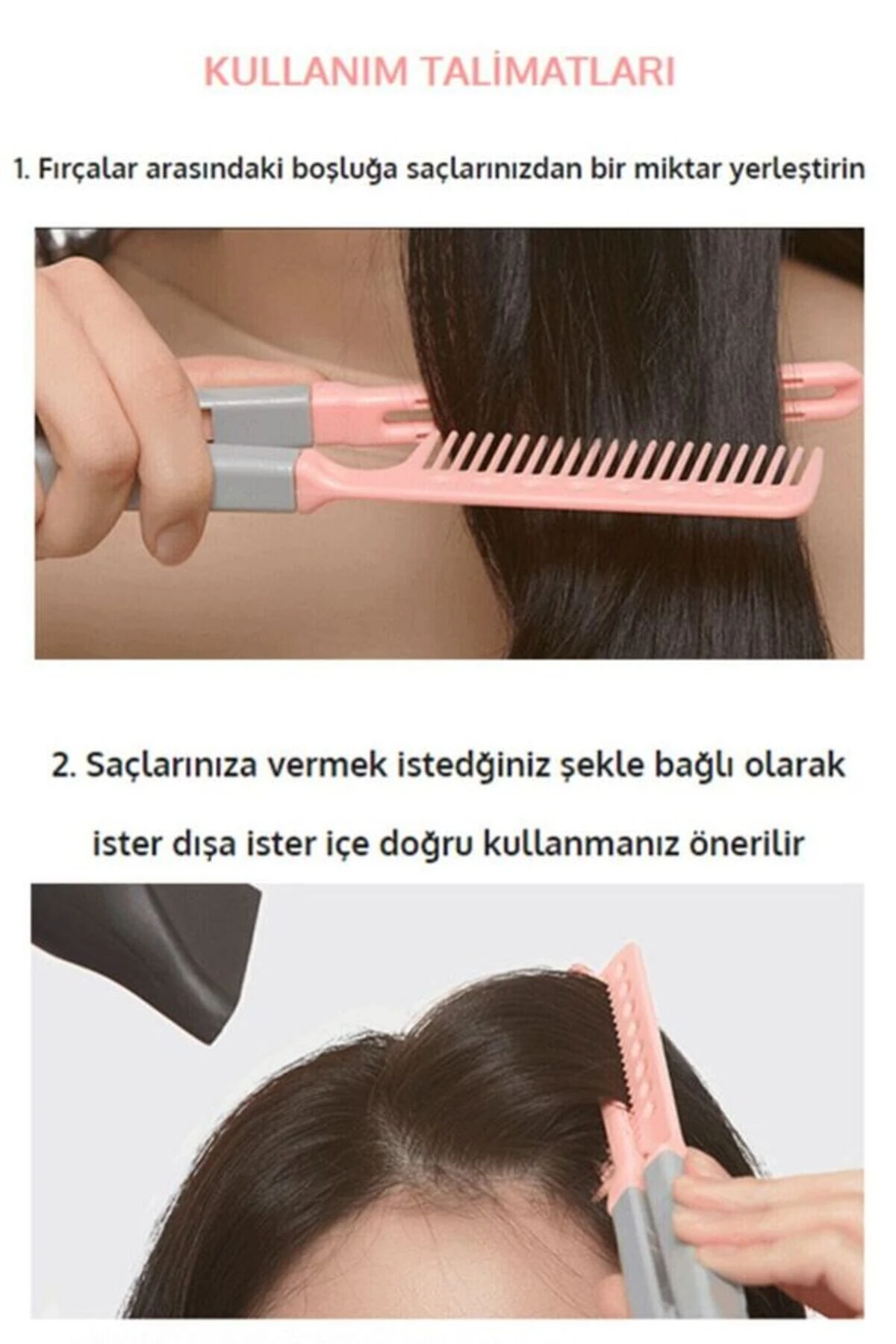 Saç Şekillendirici Maşa Tarak Manuel