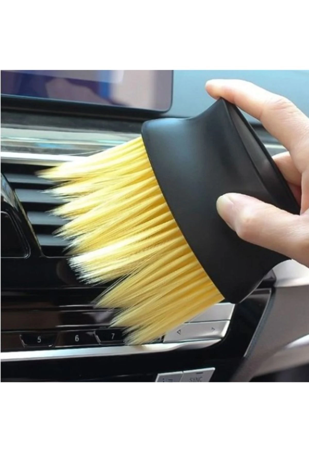Araç Premium Yumuşak Tüylü Detaylı Temizlik Fırçası Oto Araba Klima Havalandırma Uzun Tüylü Fırça