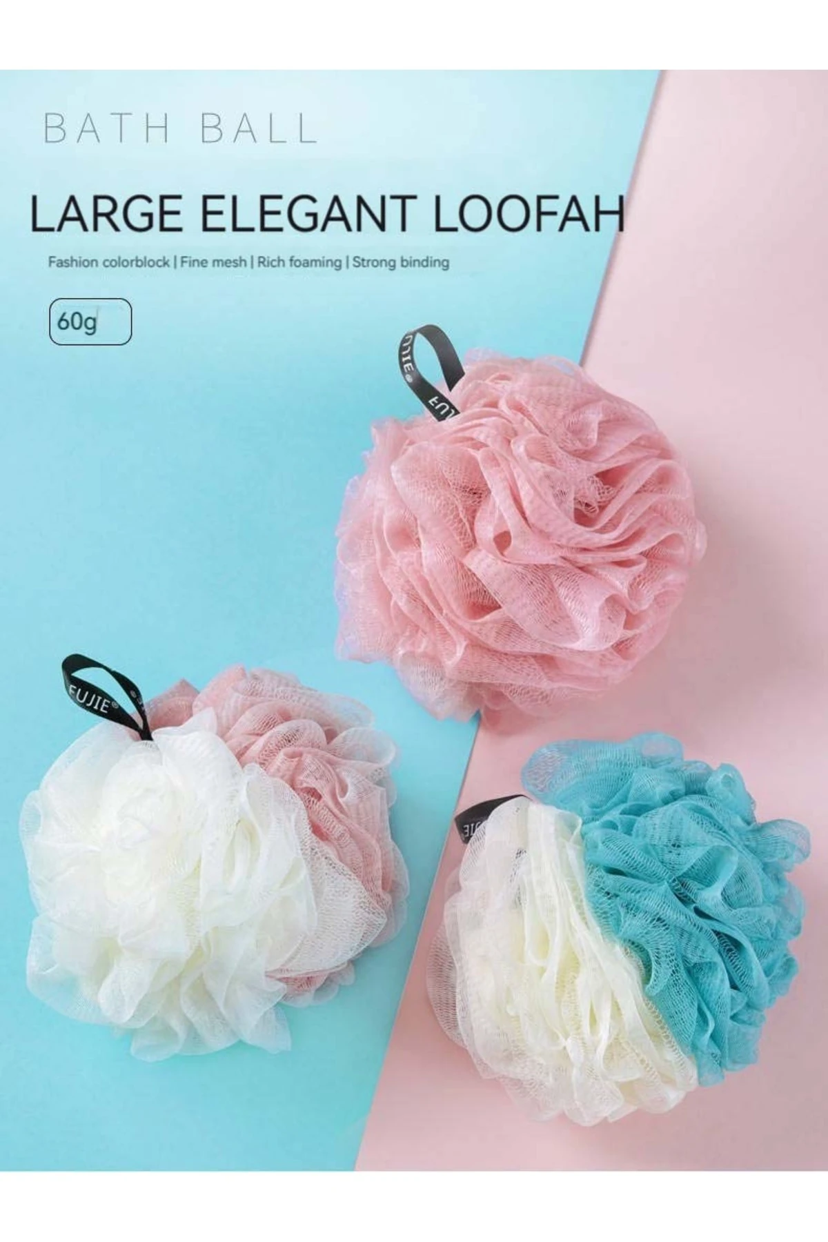 Topuz Banyo Duş Lifi Yumuşak Köpük Yapan Duş Lifi 1 Adet