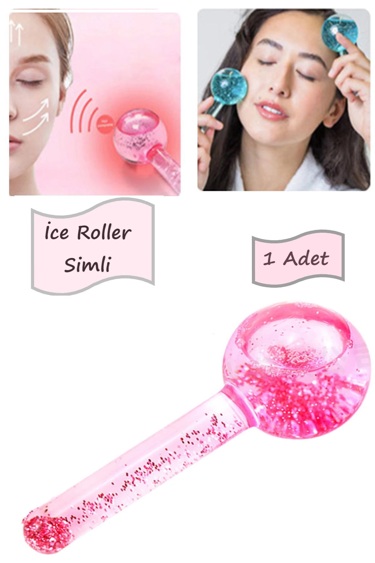 Ice Globe Buz Küresi Soğuk Terapi Topu , Buz Masaj Topu Simli