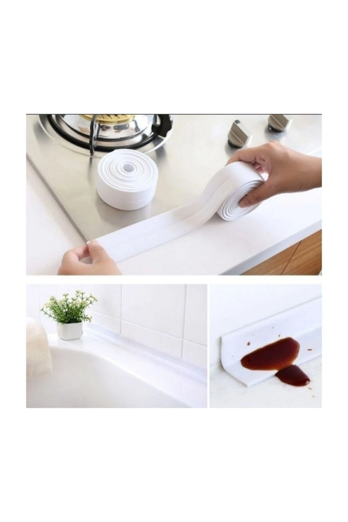 Su Sızdırmaz Bant Mutfak Lavabo Duvar Fayans Bandı 3.2 Metre