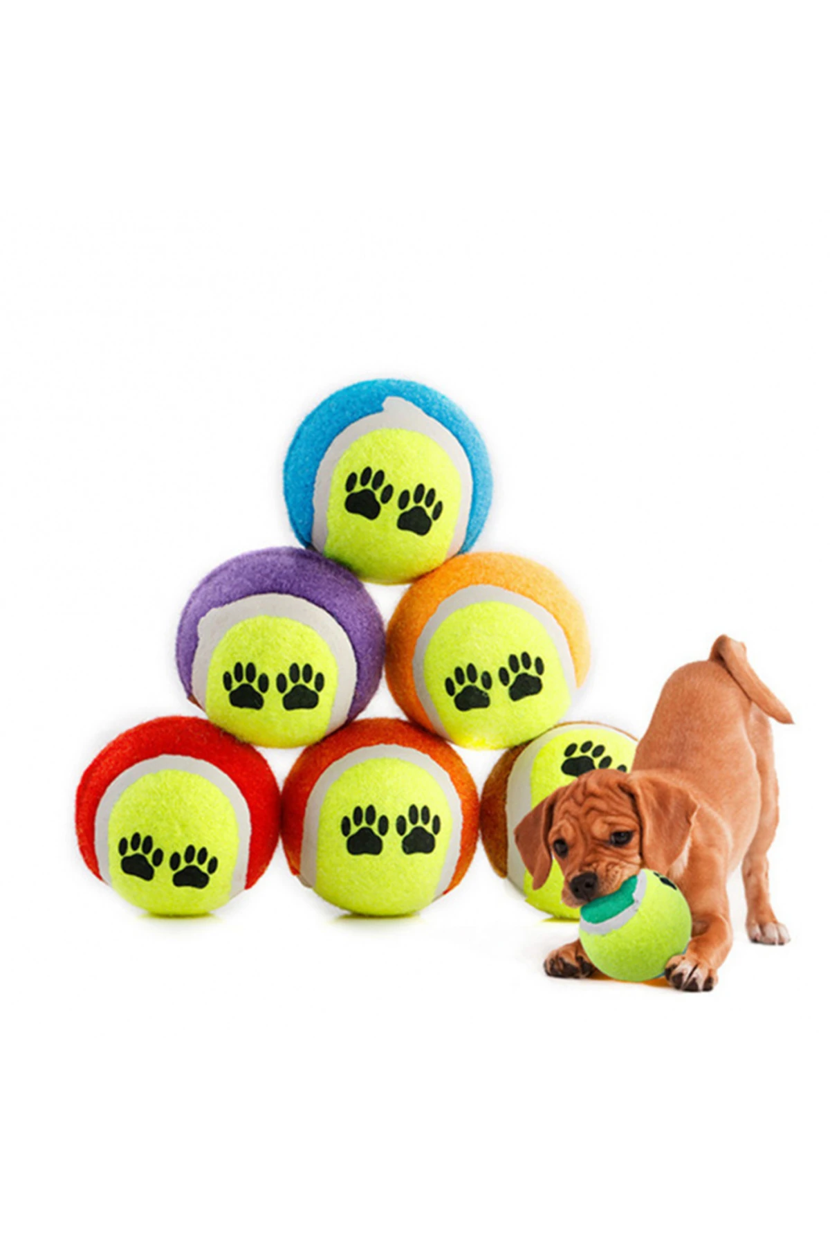 3'Lü Köpek Eğitim Topu Dayanıklı Evcil Hayvan Eğitim Topu Köpek Oyun Topu