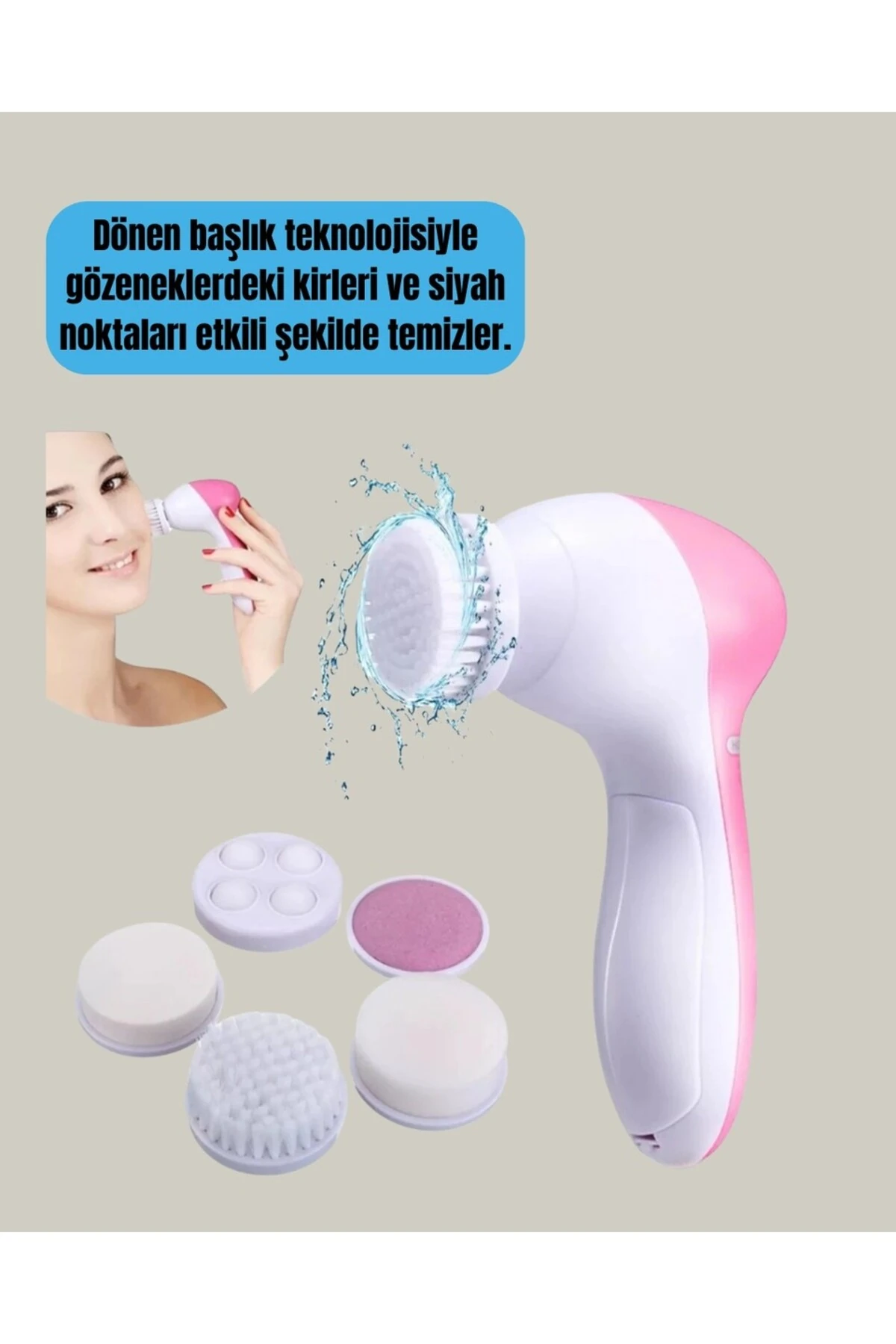 5 Başlıklı Cilt Temizleme Cihazı Seti Yüz Bakım Cihazı Yüz Temizleme Cihazı