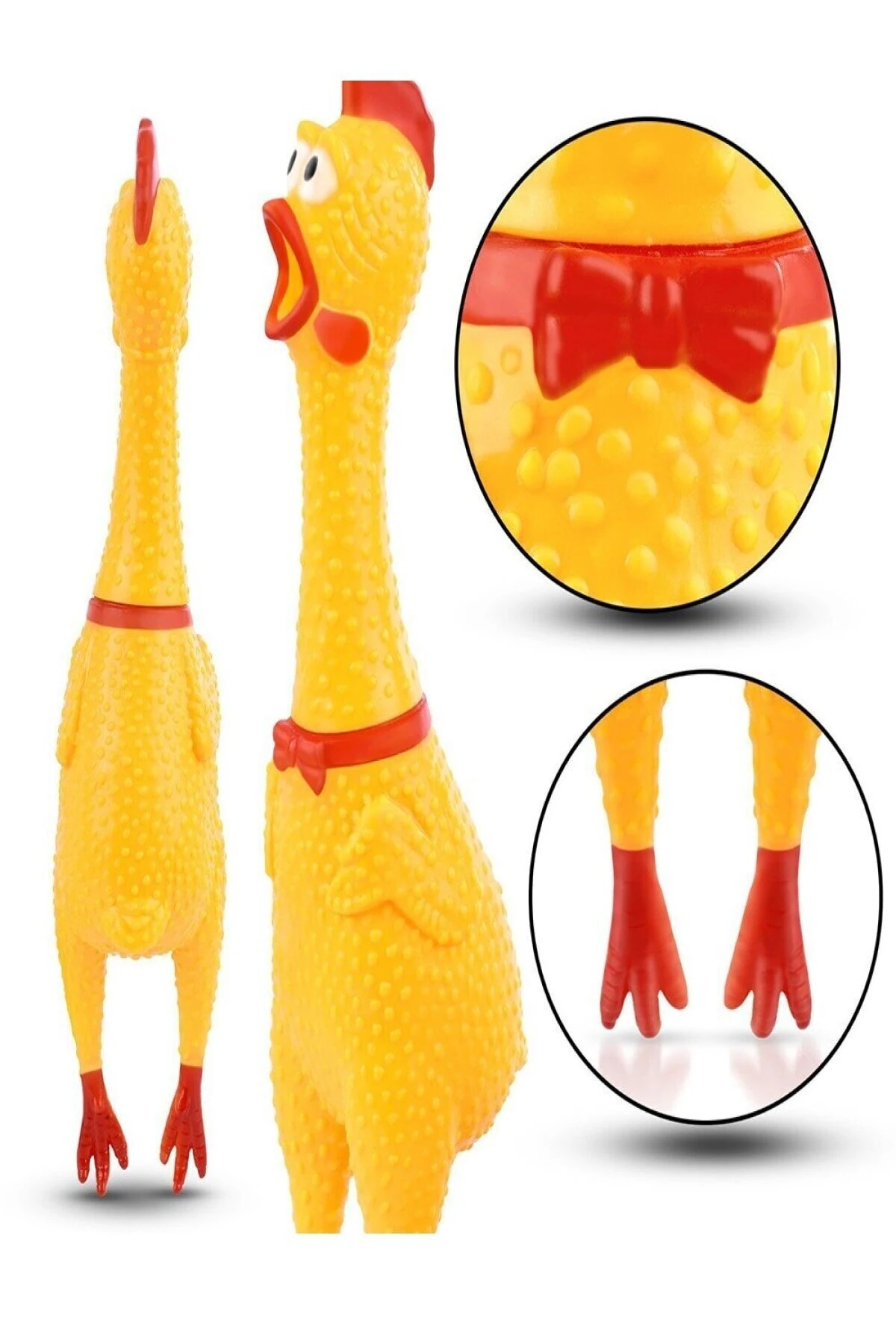 Çocuk Ve Köpek Kedi Için Öten Sesli Horoz Tavuk Oyuncağı 30 Cm
