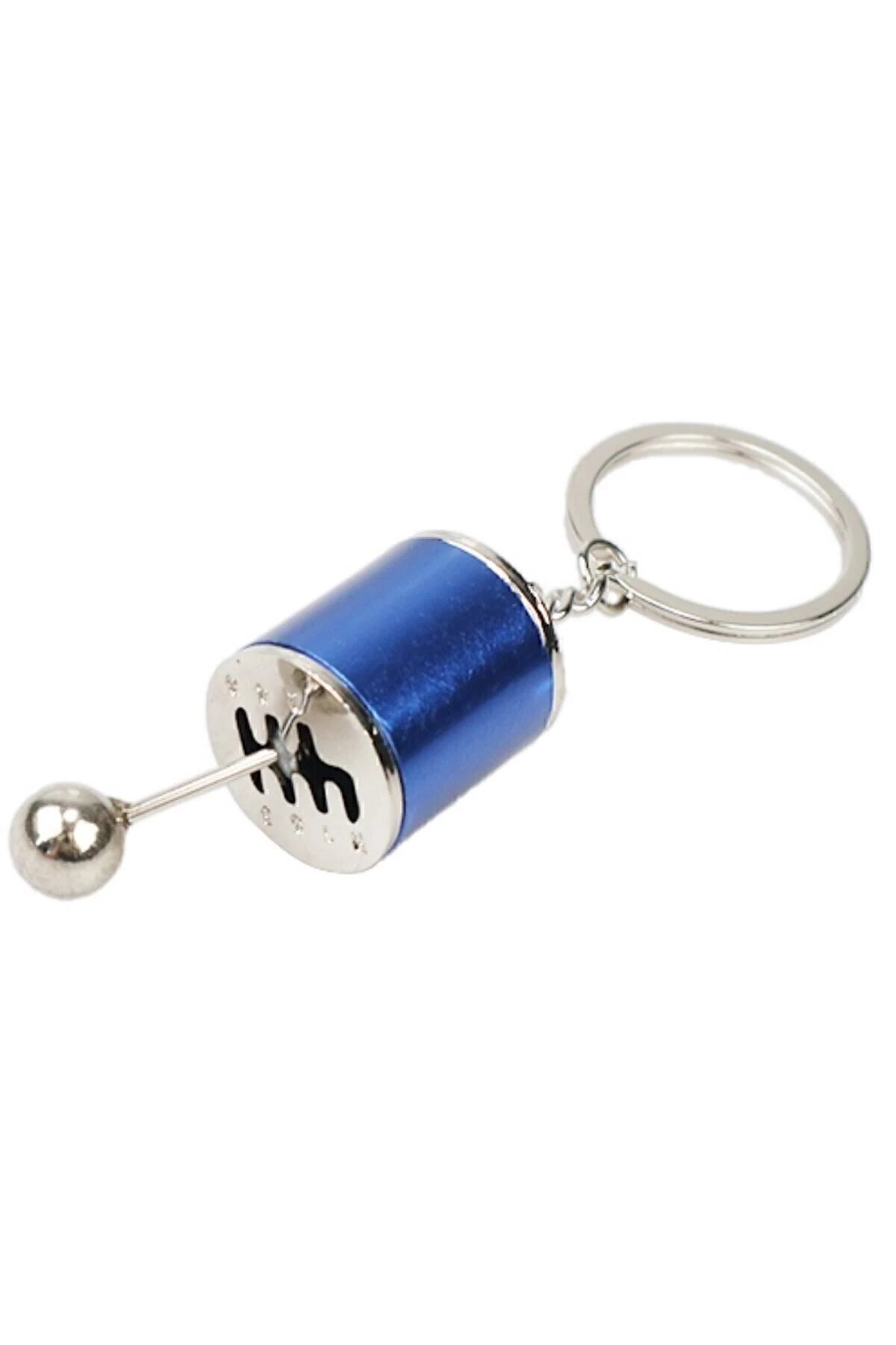 Renkli Hareketli Araba Manuel Vites Anahtarlık Altı Hız Dişli Shifter Topuzu Metal Anahtarlık