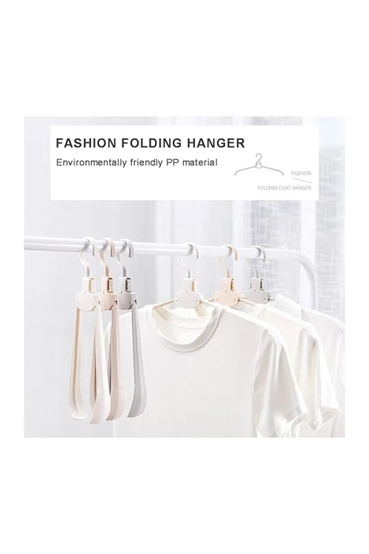 5'li Paket Katlanabilir Seyahat Askısı Yer Tasarrufu Askısı Dolap Giysi Askı Hızlı Düzenleyici Askı