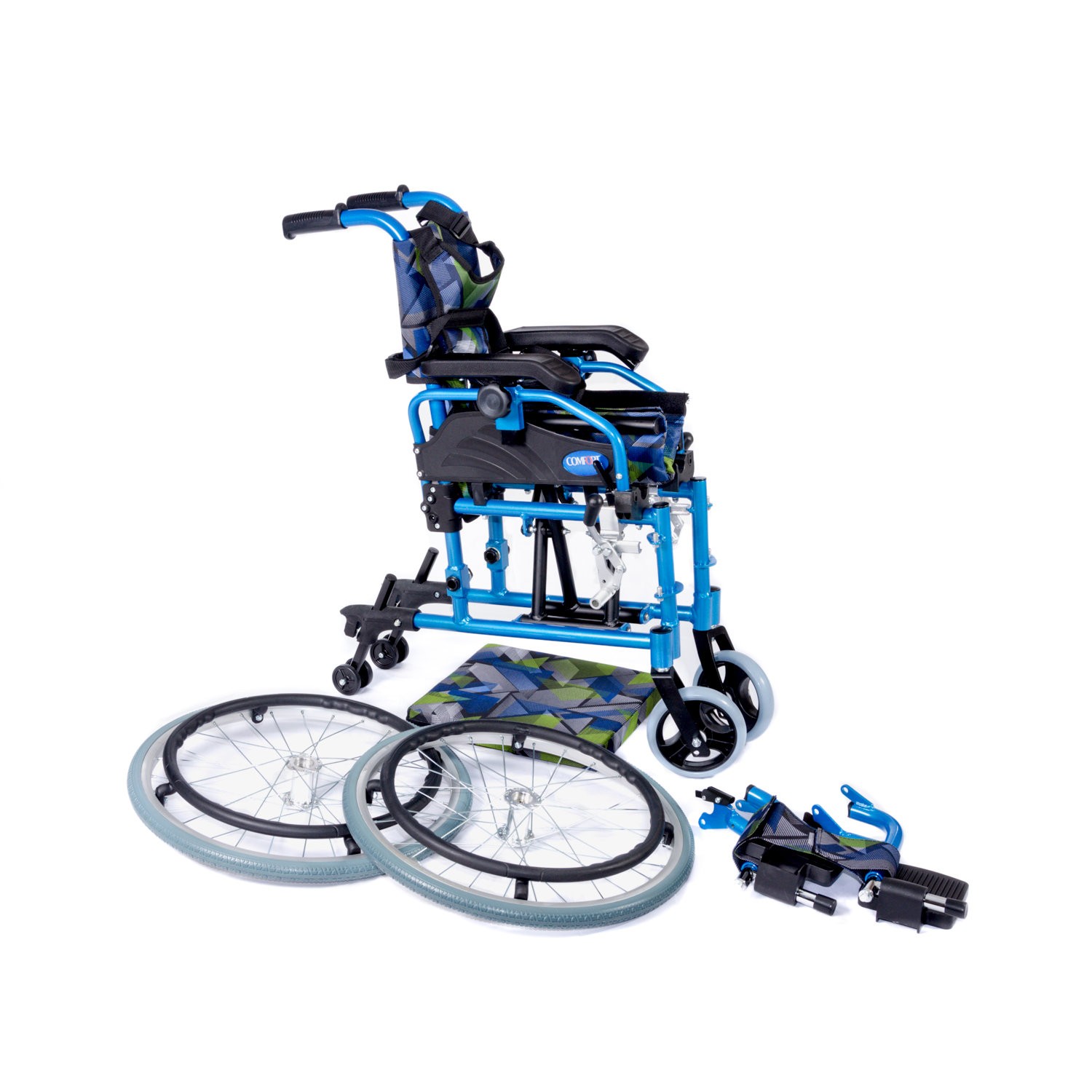 Comfort Plus KY980LQ-30 Alüminyum Pediatrik Özellikli Tekerlekli Sandalye - Yeşil