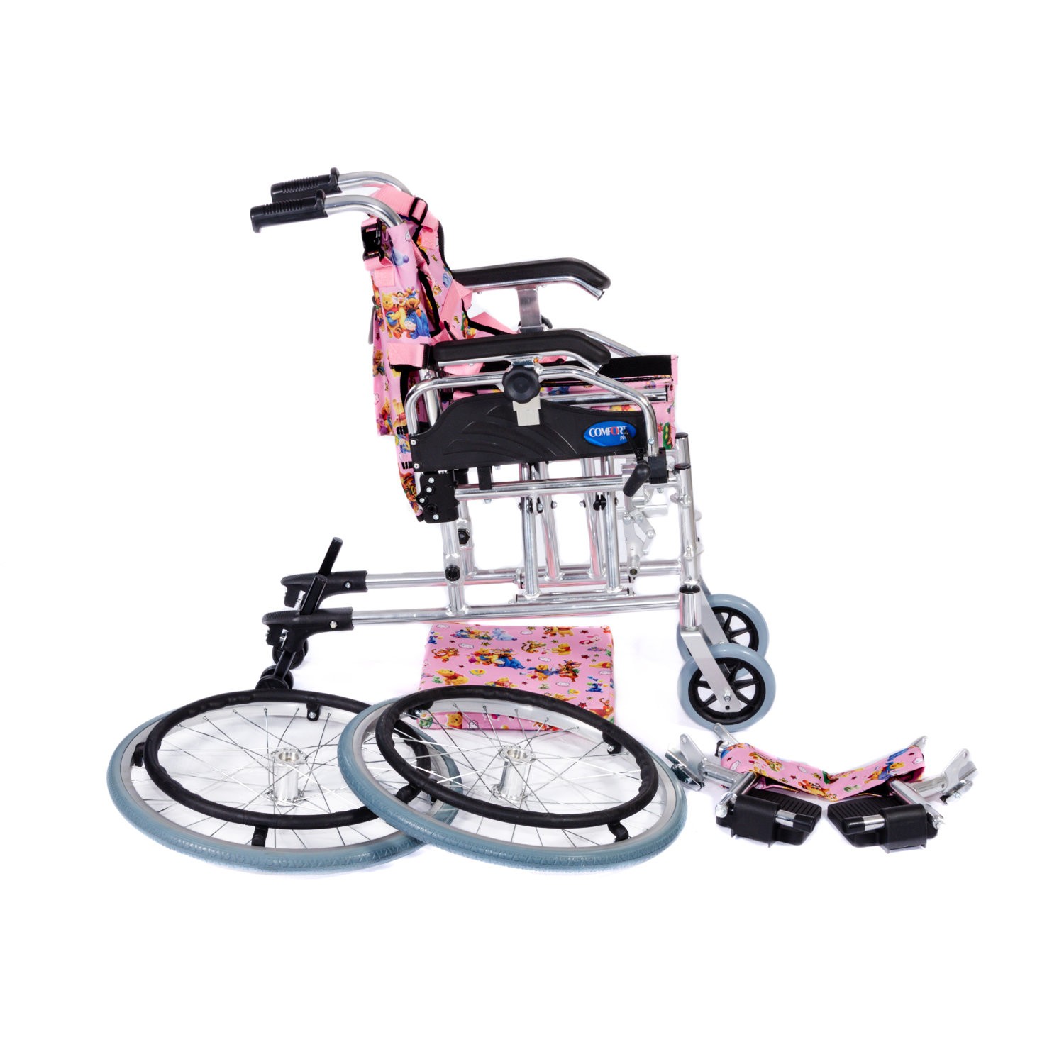 Comfort Plus KY980LQ-30 Alüminyum Pediatrik Özellikli Tekerlekli Sandalye - Pembe