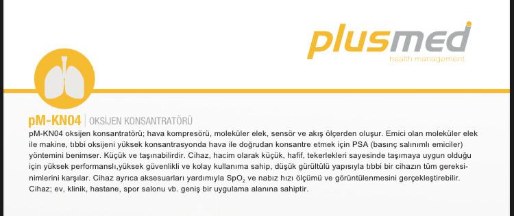 PlusMed Oksijen Konsantratörü PM-KN04  5 litre 