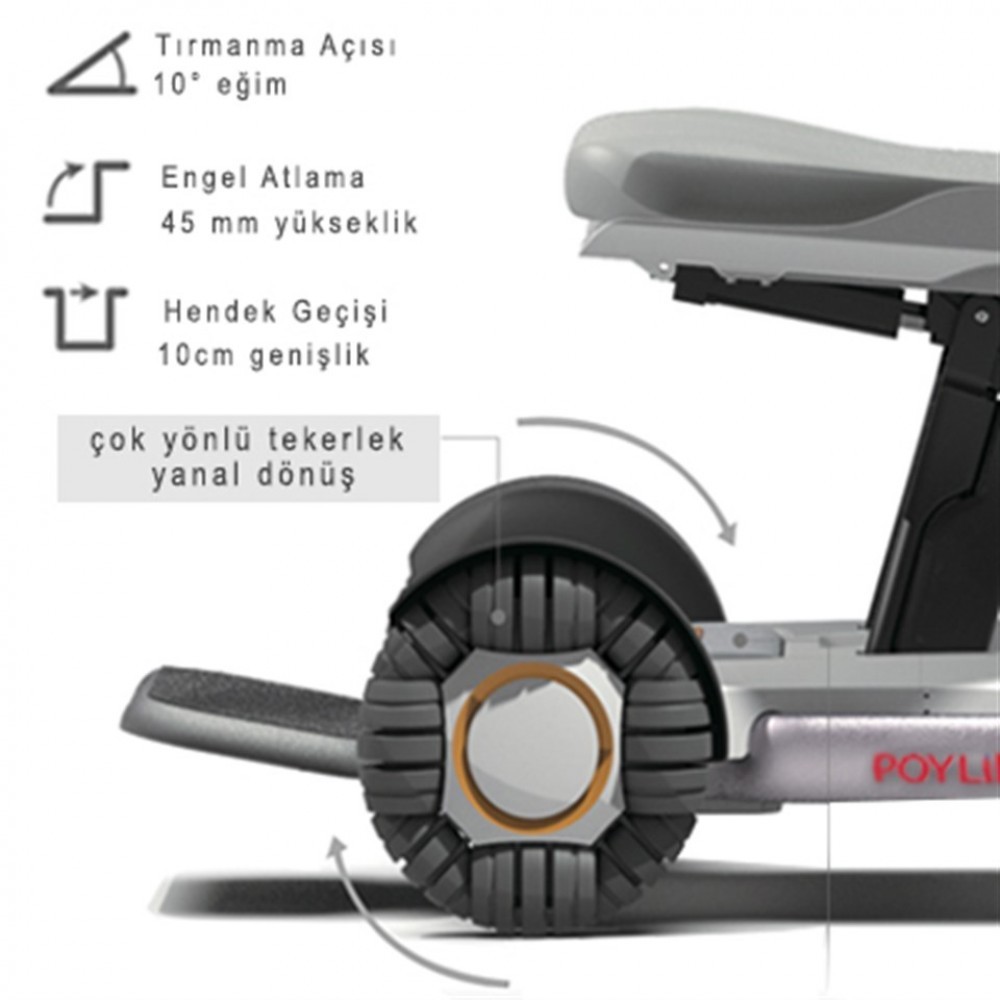 Poylin P210 Robotics Akülü Tekerlekli Sandalye