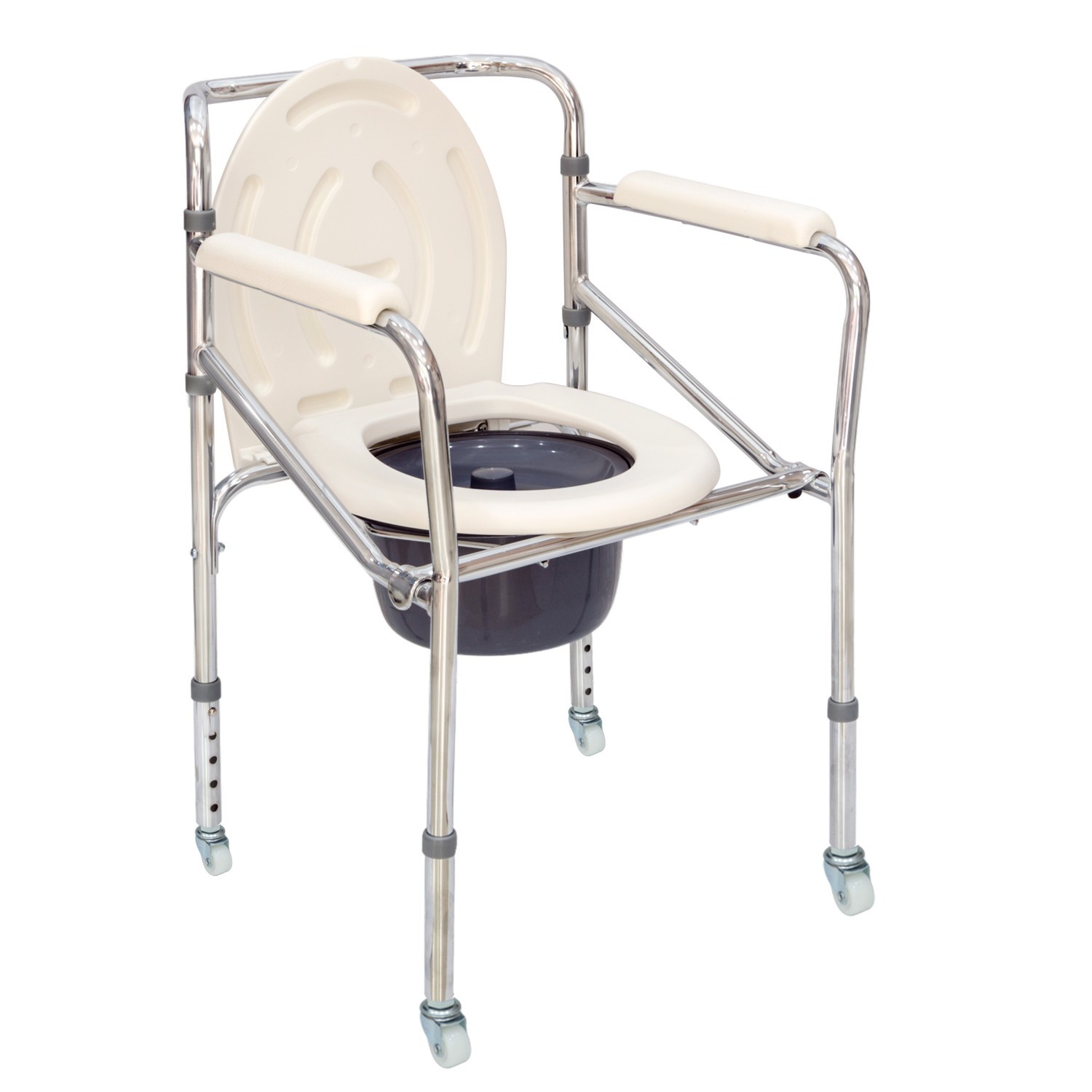 Comfort Plus DM-697 Küçük Tekerlekli Tuvalet Tekerlekli Sandalye - Komot Tuvalet Yükseltici