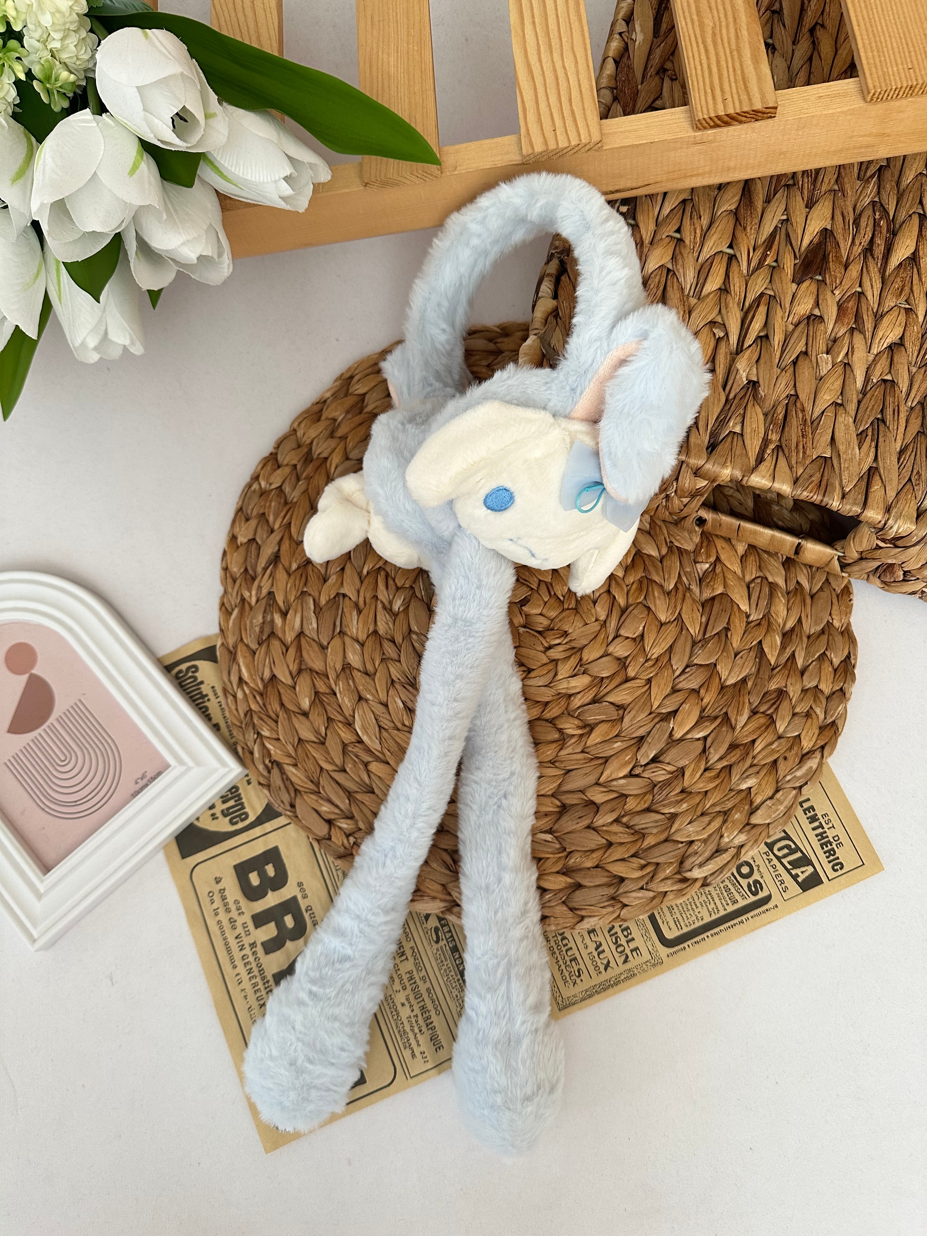 Kız Çocuk Mavi Hareketli Peluş Kulaklık