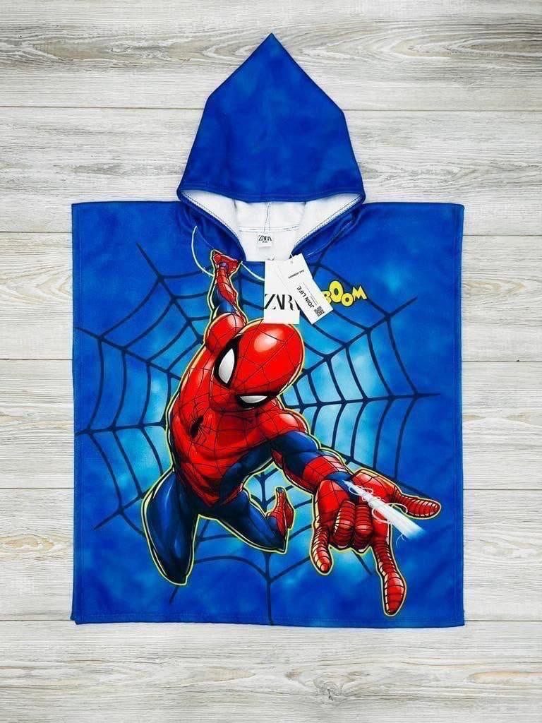 Erkek Çocuk Mavi Spiderman Panço Havlu