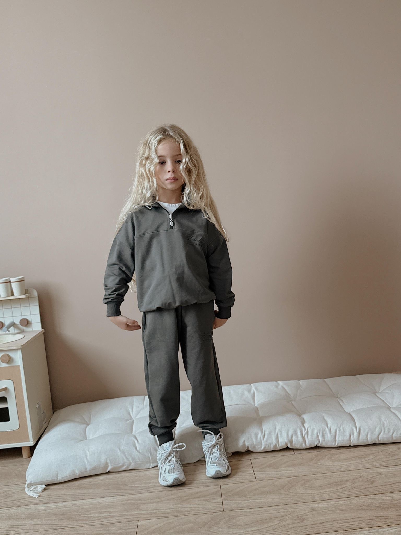 Kız Çocuk Antrasit Trend Up 2'li Takım
