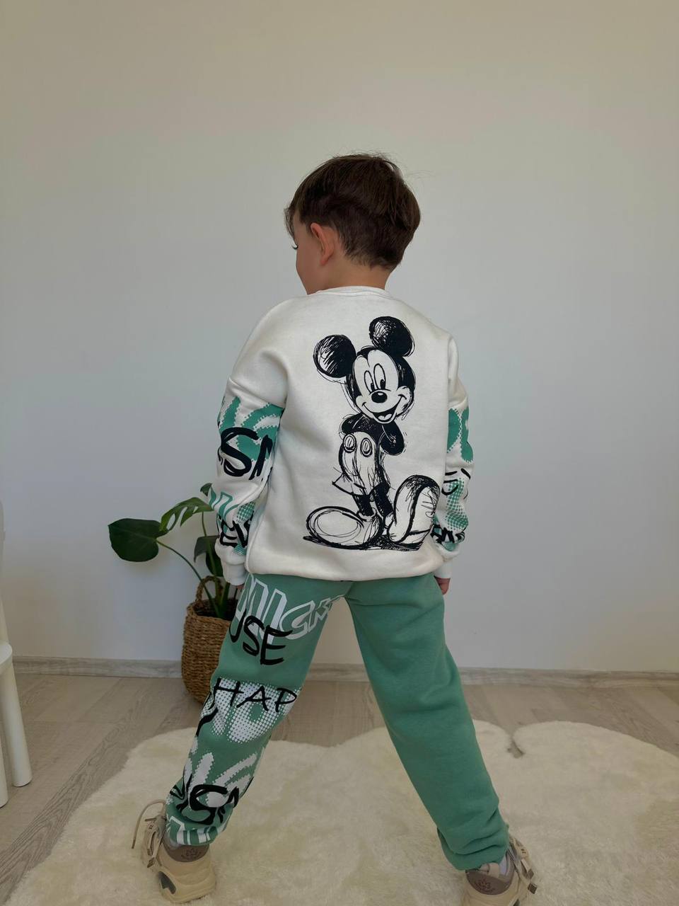 Erkek Çocuk Yeşil Mickey Takım