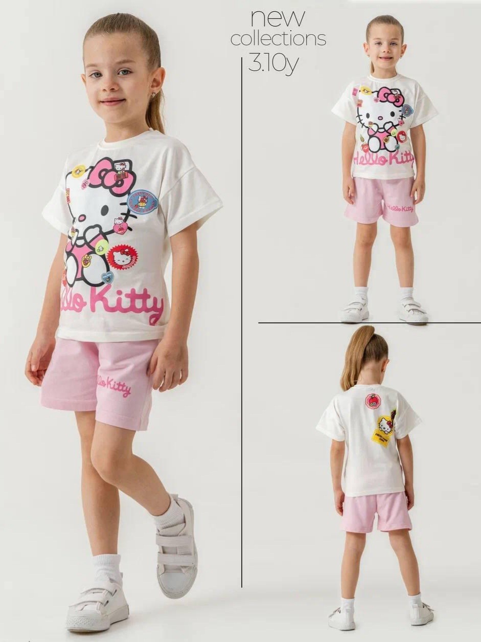 Kız Çocuk Beyaz Hello Kitty Takım