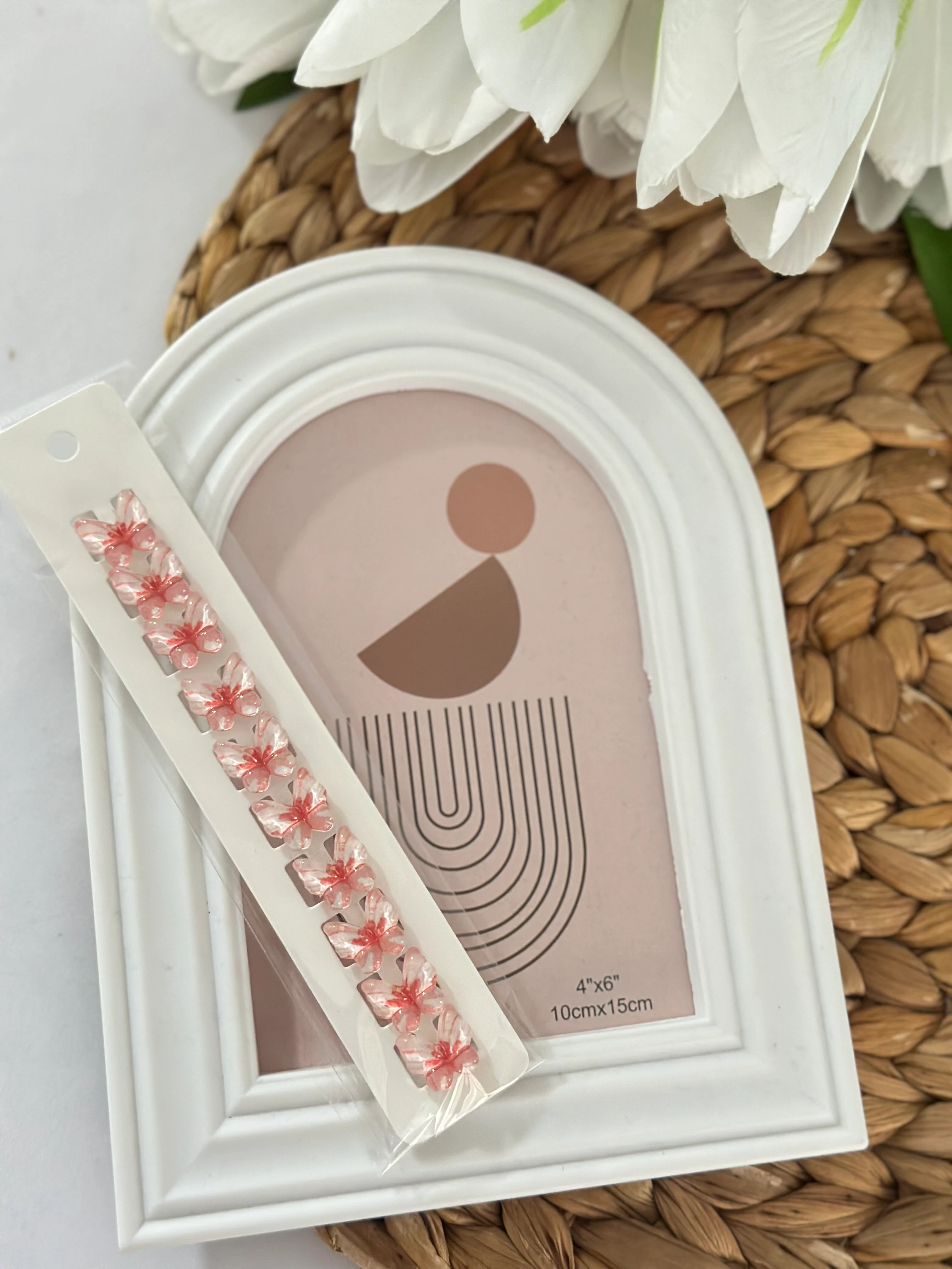 Kelebek Somon 10'lu Charm Saç Yüzüğü