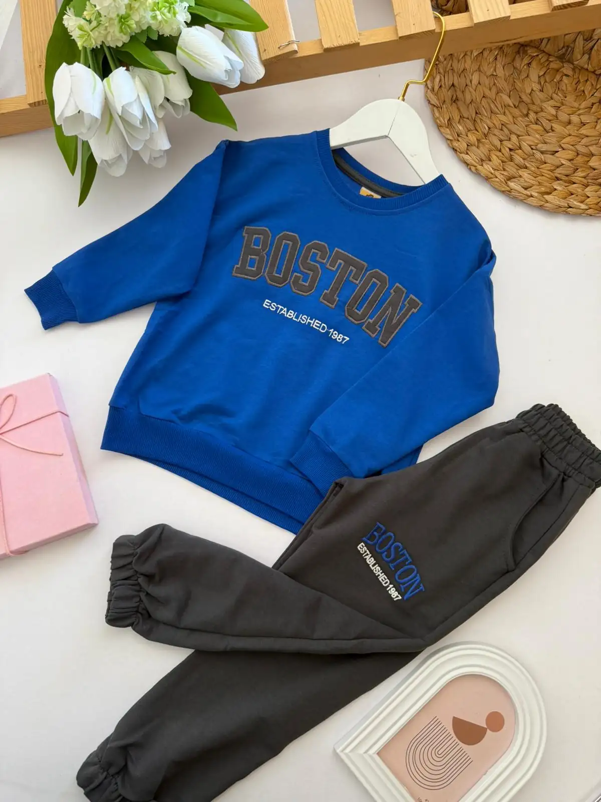 Erkek Çocuk Mavi Boston 2 li Takım