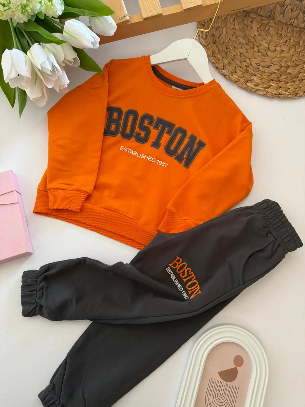 Erkek Çocuk Turuncu Boston 2 li Takım