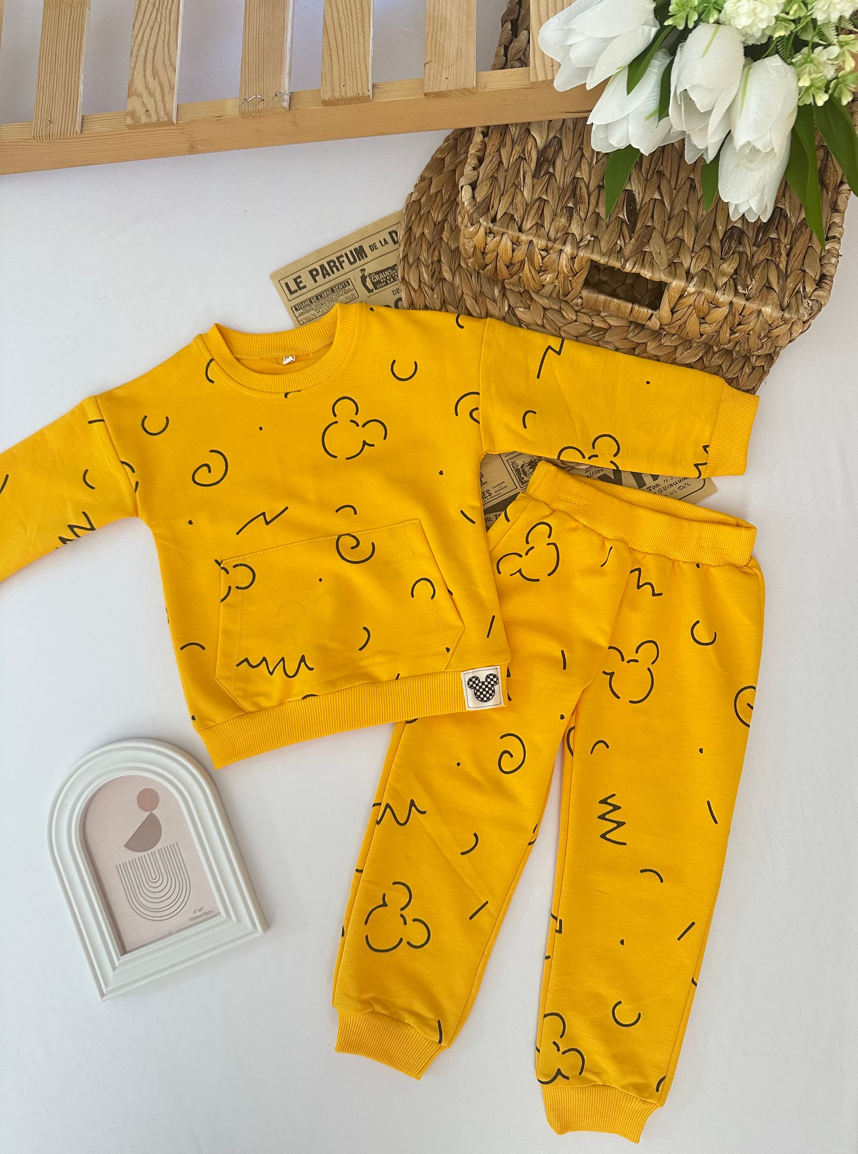 Erkek Çocuk Sarı Mickey Takım