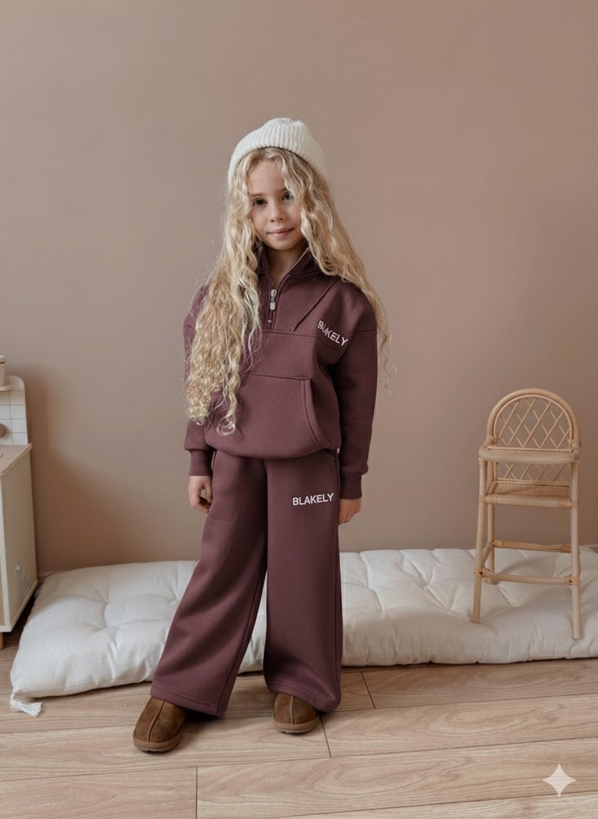 Kız Çocuk Mürdüm Blakely 2'li Takım