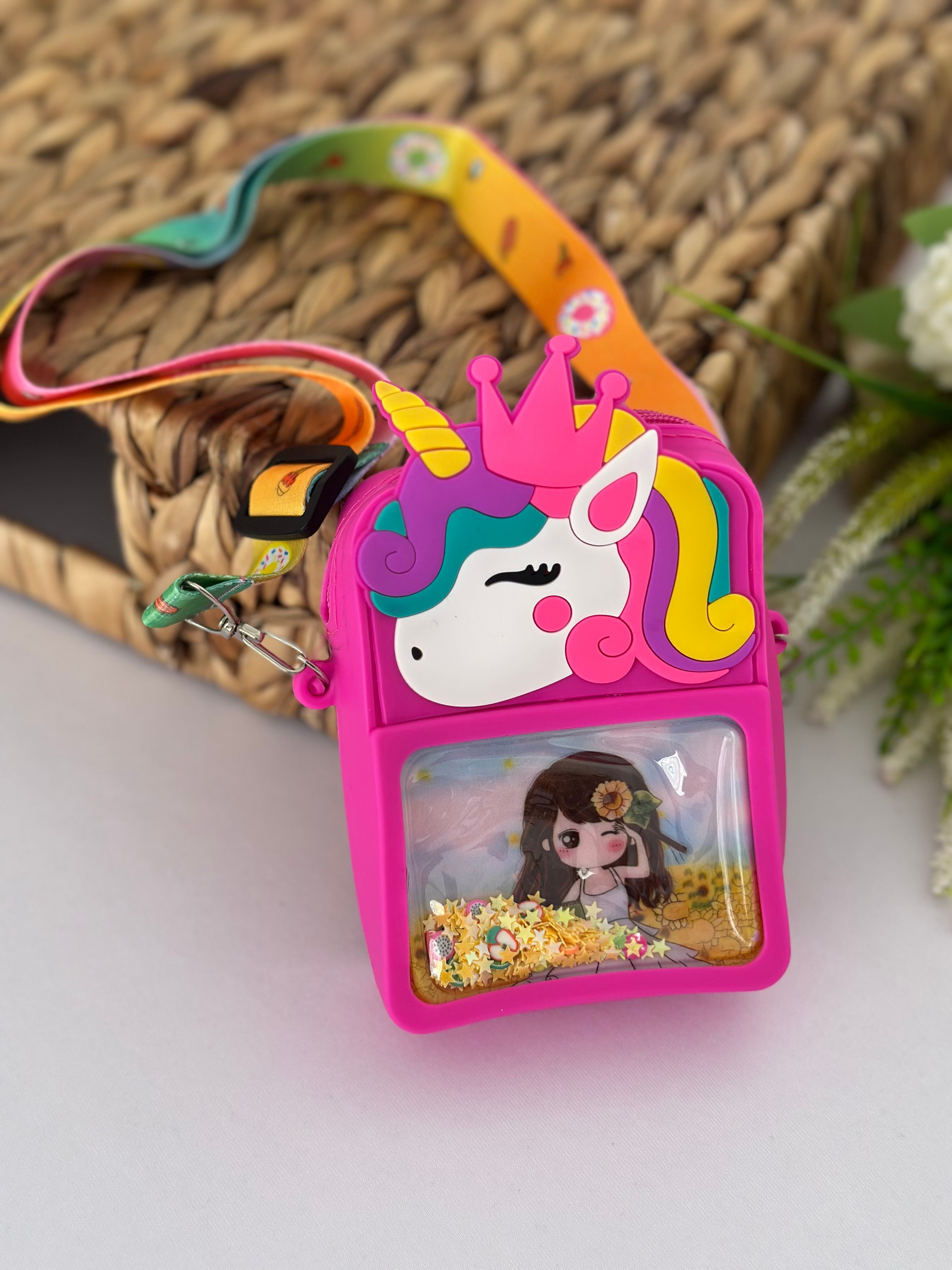 Fuşya Unicorn Silikon Çanta